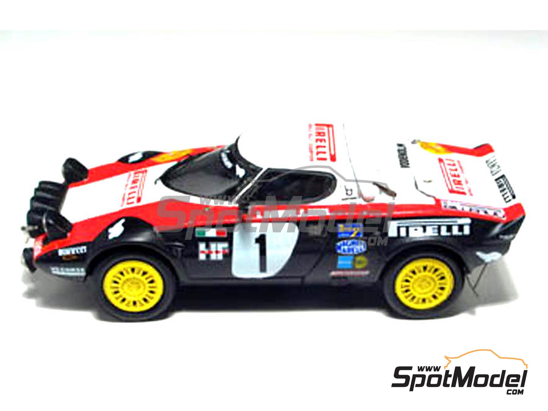 Image 1: Lancia Stratos HF Group 4 sponsored by Pirelli - Svezia Sweden Rally 1978 | Car scale model kit in 1/43 scale manufactured by Arena Modelli (ref.&nbsp;ARE284)