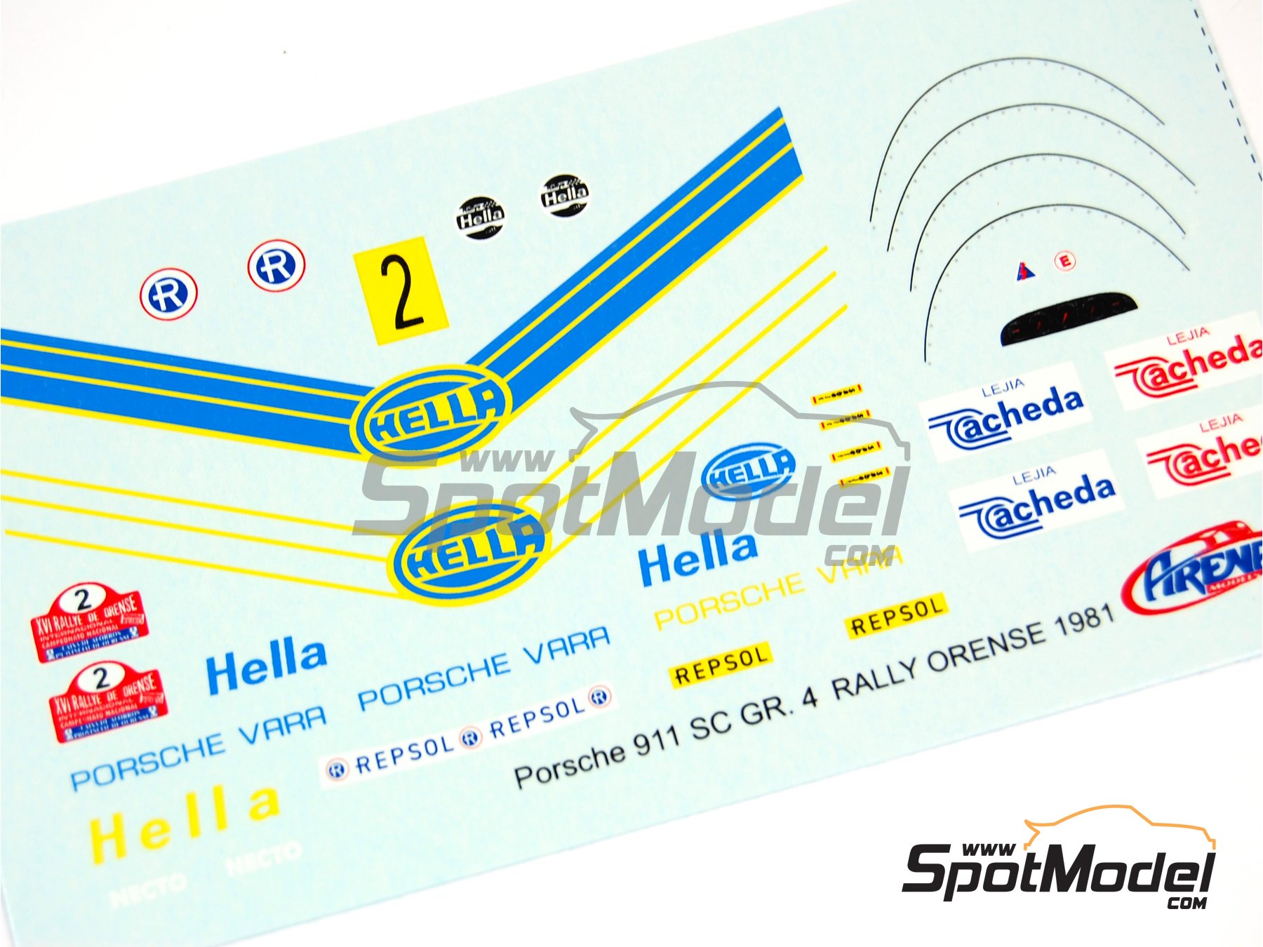 Arena Modelli ARE375-DECAL: Marking / livery 1/43 scale Porsche 911 SC  Group 4 sponsored by Rothmans #2 Benigno 'Beny' Fernandez (ES) + José Luis  Sala (ES) Principe de Asturias Rally 1982 for