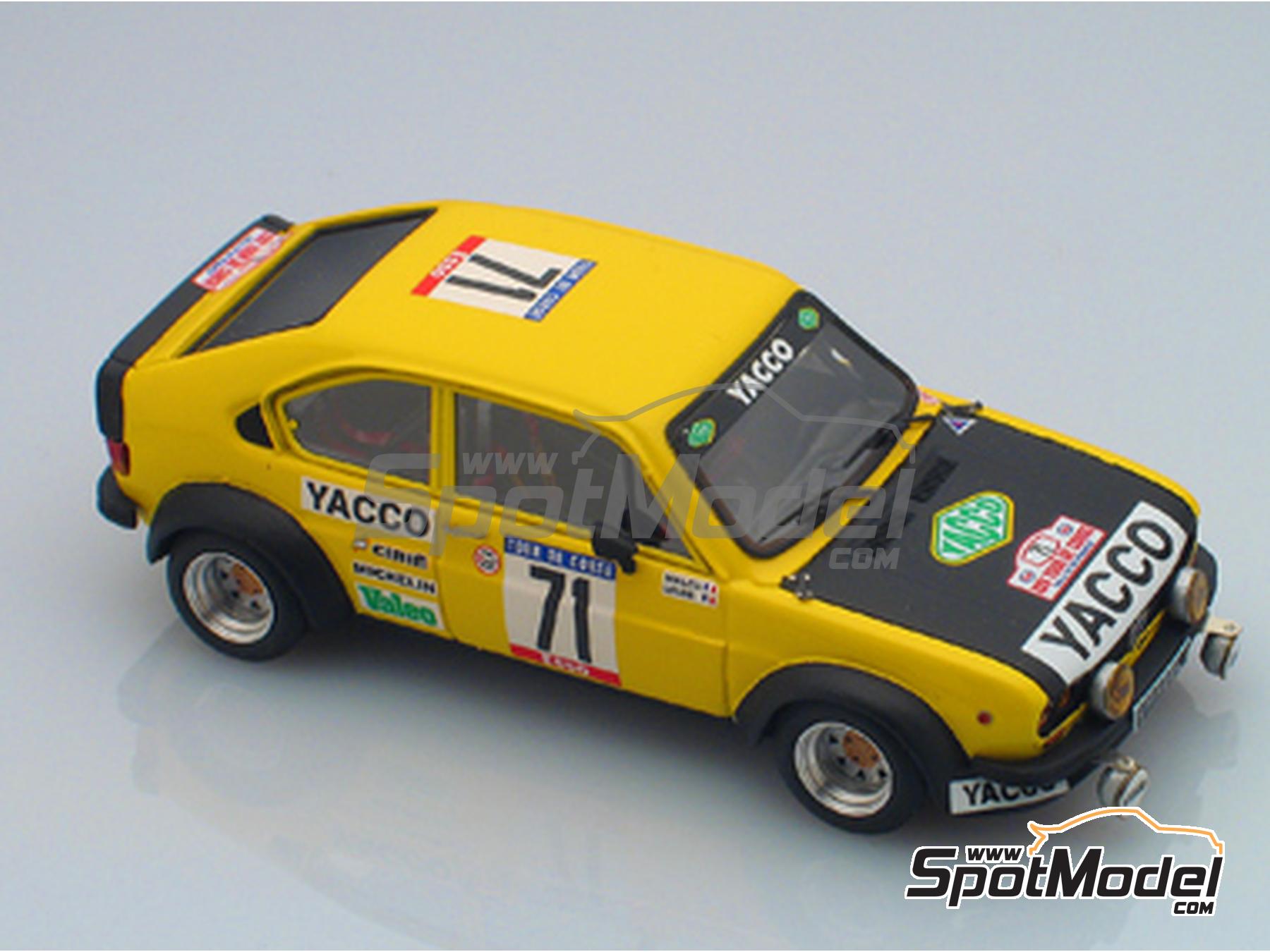 Image 1: Alfa Romeo Alfasud TI Group 2 sponsored by Yacco - Tour de Corse Rallye de France 1981 | Car scale model kit in 1/43 scale manufactured by Arena Modelli (ref.&nbsp;ARE554)