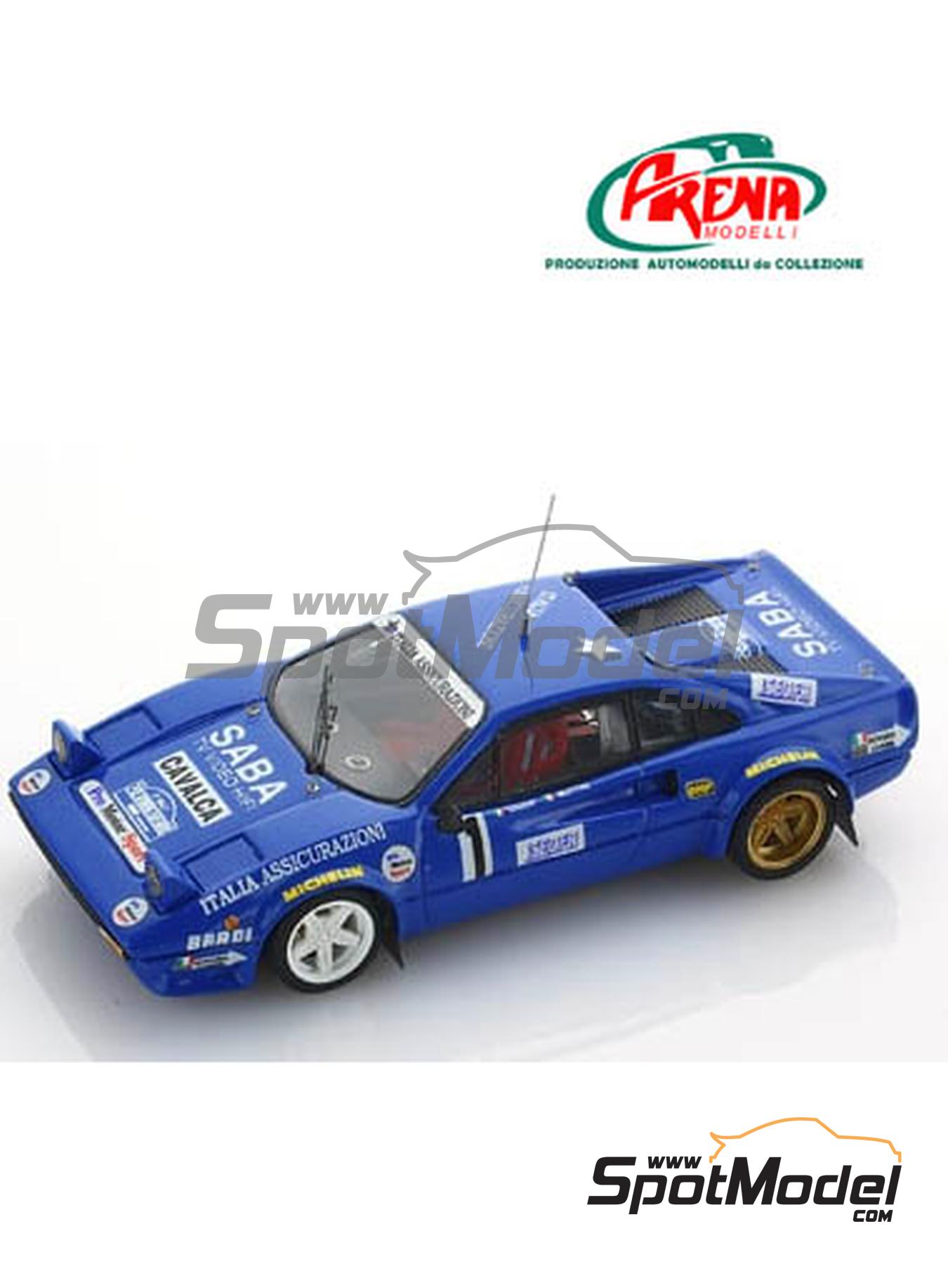Ferrari 308 GTB Group 4 sponsored by Saba - ACI Varese Rally 1983 | Car scale model kit in 1/43 scale manufactured by Arena Modelli (ref. ARE602) image