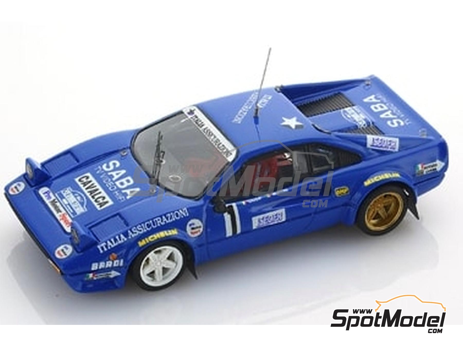 Image 1: Ferrari 308 GTB Group 4 sponsored by Saba - ACI Varese Rally 1983 | Car scale model kit in 1/43 scale manufactured by Arena Modelli (ref. ARE602)