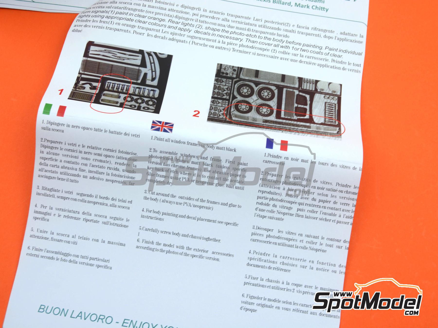 Image 14: Porsche 911SC Group 4 Almeras Team sponsored by Eminence - Monte Carlo Rally - Rallye Automobile de Monte-Carlo 1980 | Car scale model kit in 1/24 scale manufactured by Arena Modelli (ref.&nbsp;ARE734-24)