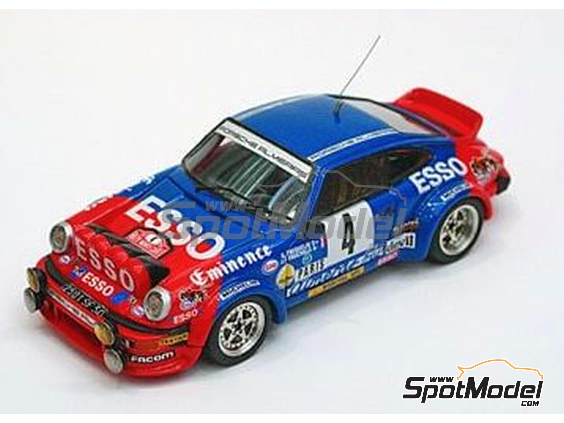 Image 1: Porsche 911SC Group 4 Almeras Team sponsored by Esso, Eminence - Monte Carlo Rally - Rallye Automobile de Monte-Carlo 1982 | Car scale model kit in 1/24 scale manufactured by Arena Modelli (ref.&nbsp;ARE773-24)
