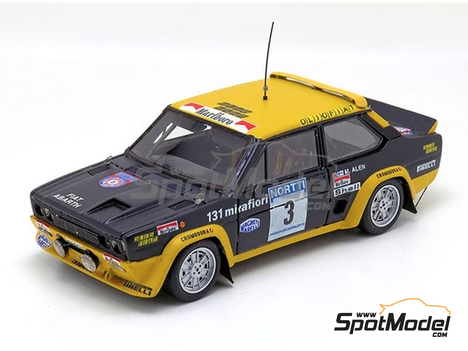 Image 1: Fiat 131 Abarth sponsored by Olio Fiat - 1000 Lakes Finland Rally 1976 | Car scale model kit in 1/43 scale manufactured by Arena Modelli (ref.&nbsp;ARE805)
