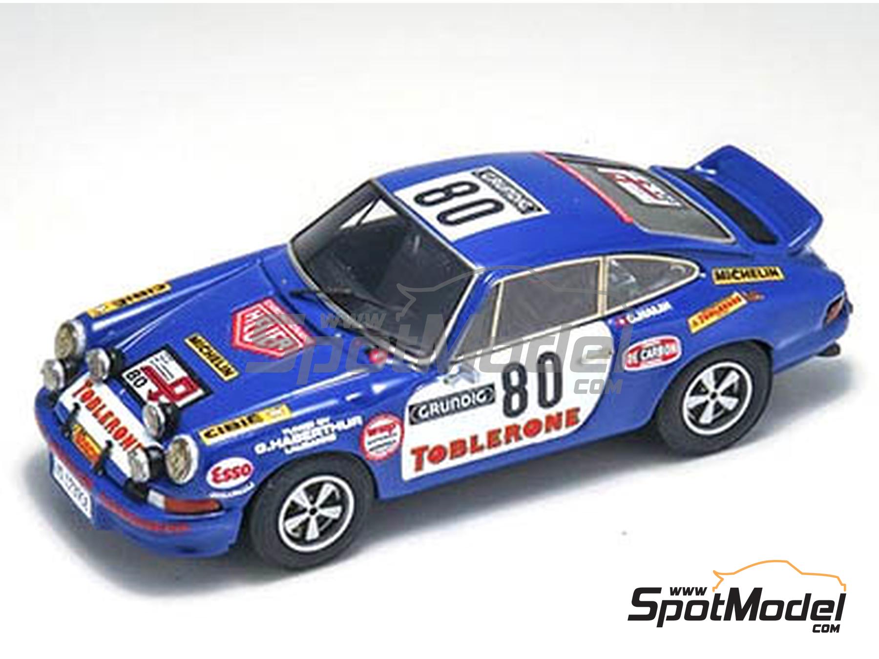 Image 1: Porsche Carrera 2.7 RS sponsored by Toblerone - Tour de France Automobile 1973 | Car scale model kit in 1/43 scale manufactured by Arena Modelli (ref. ARE809)
