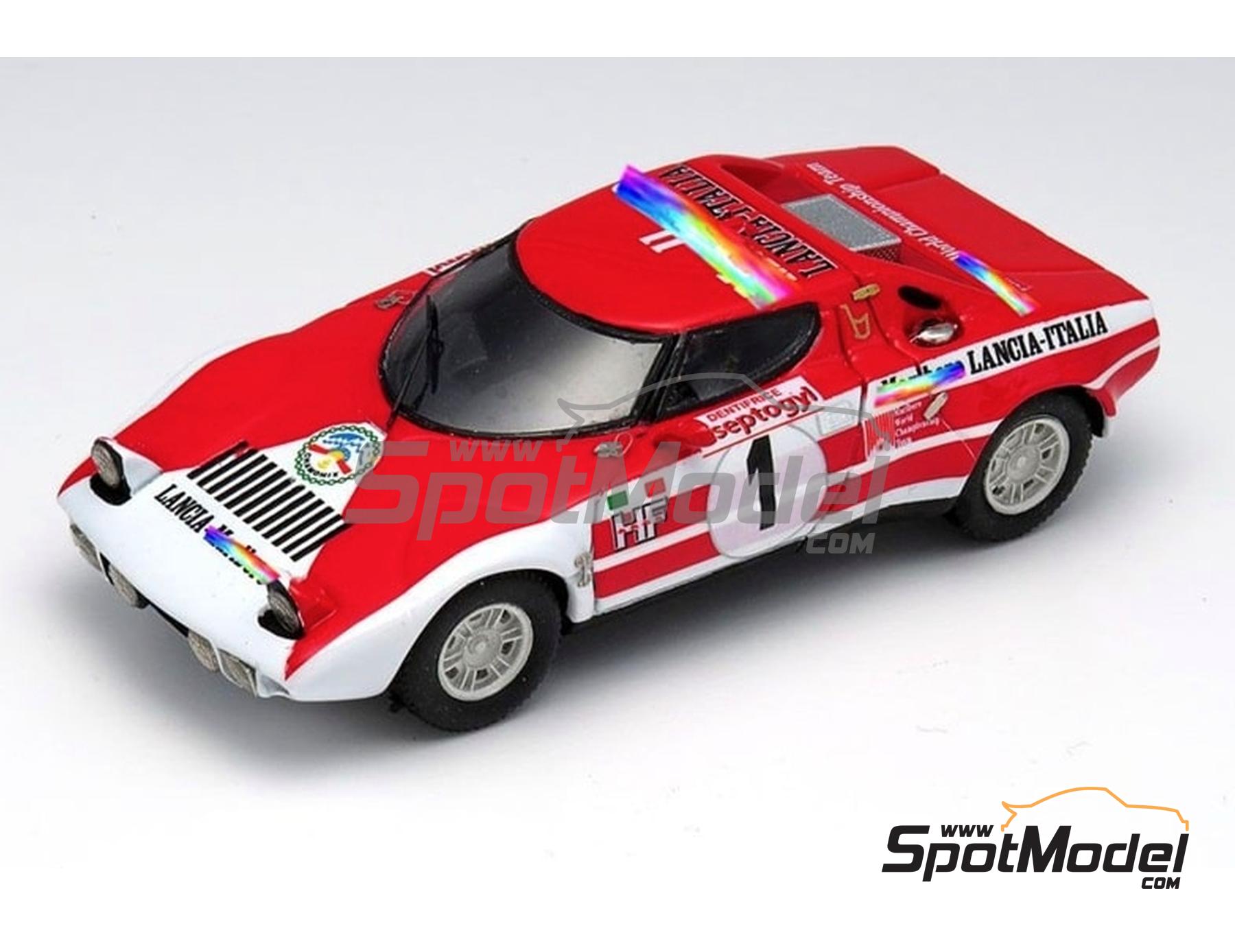 Image 1: Lancia Stratos HF Lancia-Italia Team sponsored by Marlboro - Chamonix 24 Hours 1974 | Car scale model kit in 1/43 scale manufactured by Arena Modelli (ref. ARE840)