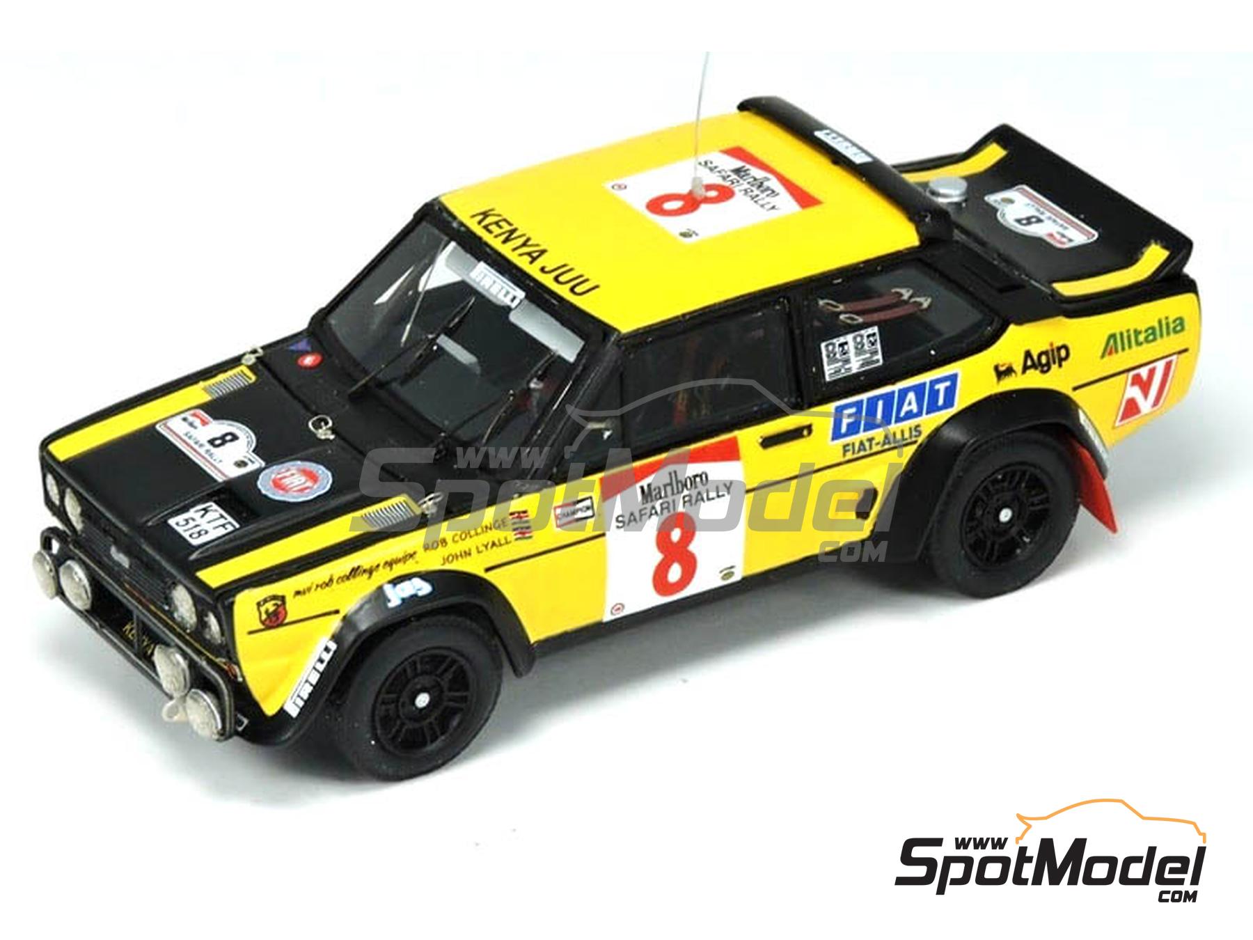 Image 1: Fiat 131 Abarth sponsored by Agip - Safari Rally 1981 | Car scale model kit in 1/43 scale manufactured by Arena Modelli (ref.&nbsp;ARE988)