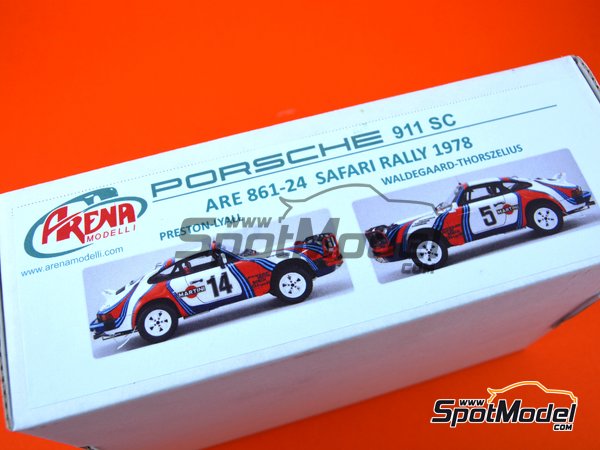 Image 15: Porsche 911SC Martini Racing - Safari Rally 1978 | Model car kit in 1/24 scale manufactured by Arena (ref.&nbsp;ARE861-24)