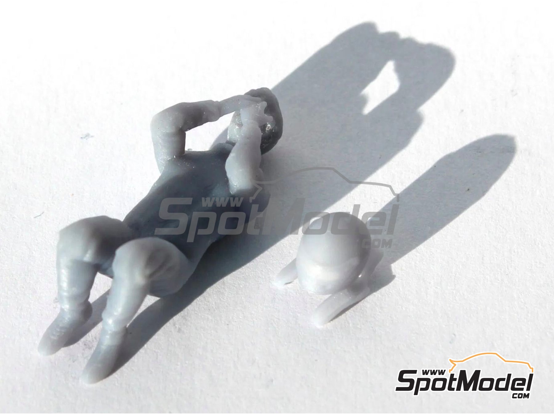 Image 1: Driver despairing - Formula 1 Rolex Sakhir Grand Prix 2020 | Figure in 1/43 scale manufactured by Bad Wolf Miniatures (ref. BW43016)