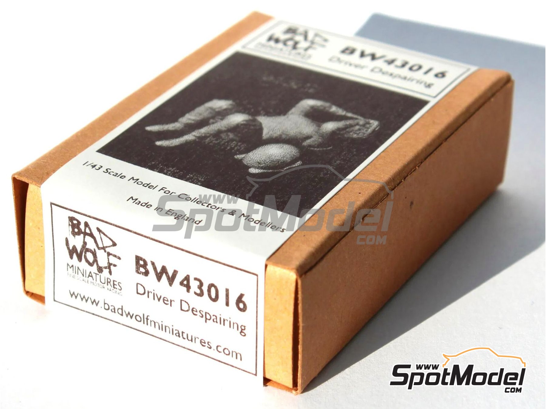 Image 4: Driver despairing - Formula 1 Rolex Sakhir Grand Prix 2020 | Figure in 1/43 scale manufactured by Bad Wolf Miniatures (ref. BW43016)