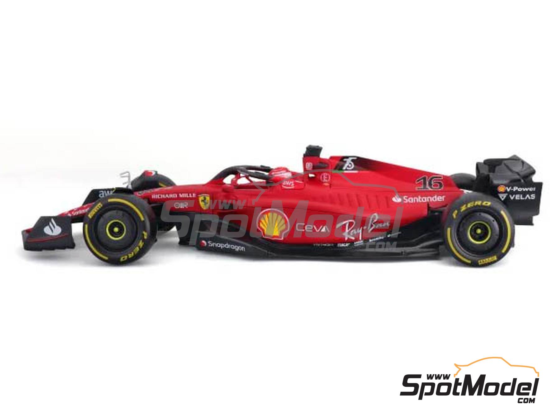 Image 3: Ferrari F1-75 Scuderia Ferrari Team sponsored by Shell Banco Santander - FIA Formula 1 World Championship 2022 | Diecast model car in 1/18 scale manufactured by Bburago (ref.&nbsp;DIE-60718, also 4893993015337 and 18-16811/16)