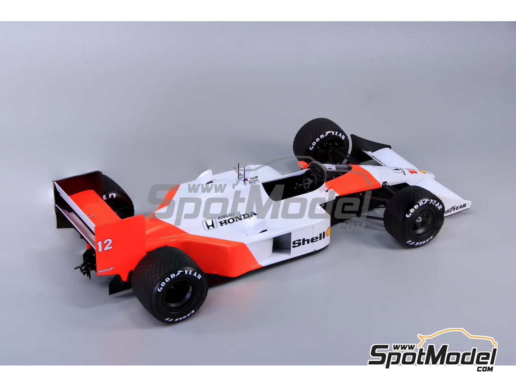 Image 5: McLaren Honda MP4/4 McLaren Racing Limited Team sponsored by Marlboro - Monaco Formula 1 Grand Prix 1988 | Car scale model kit in 1/12 scale manufactured by Beemax Model Kits (ref.&nbsp;BX12002, also 4545782089592)