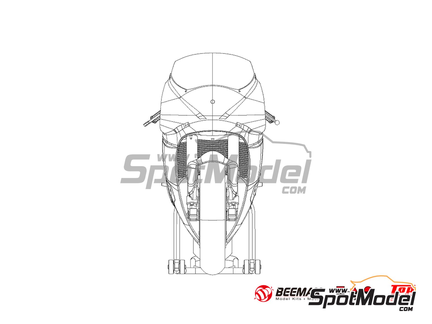 Image 6: Suzuki RGV500 XR79 Suzuki Team sponsored by Motul - Motorcycle World Championship 1993 | Motorbike scale model kit in 1/12 scale manufactured by Beemax Model Kits (ref. BX13001, also 4545782083811)