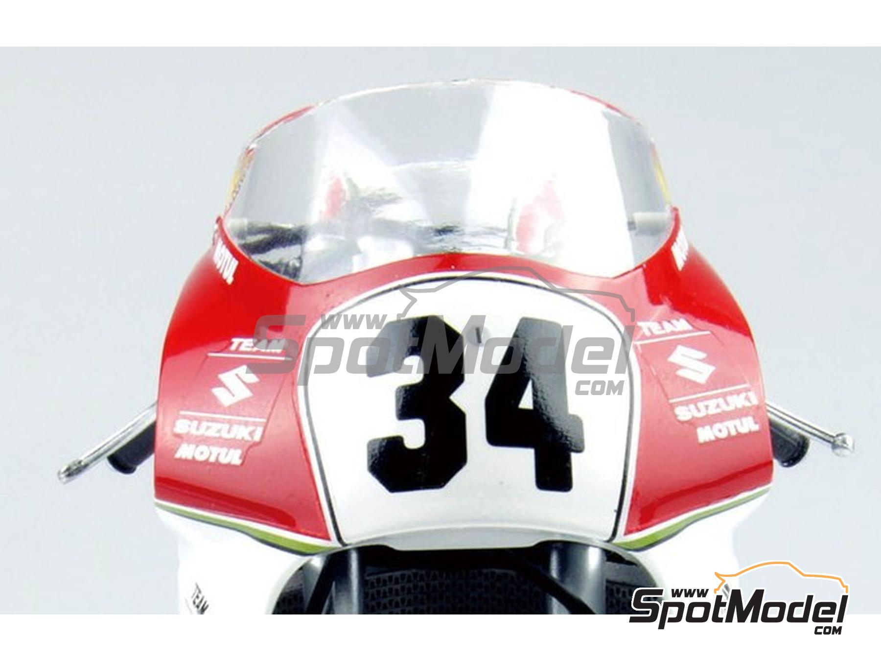 Image 25: Suzuki RGV500 XR79 Suzuki Team sponsored by Motul - Motorcycle World Championship 1993 | Motorbike scale model kit in 1/12 scale manufactured by Beemax Model Kits (ref. BX13001, also 4545782083811)