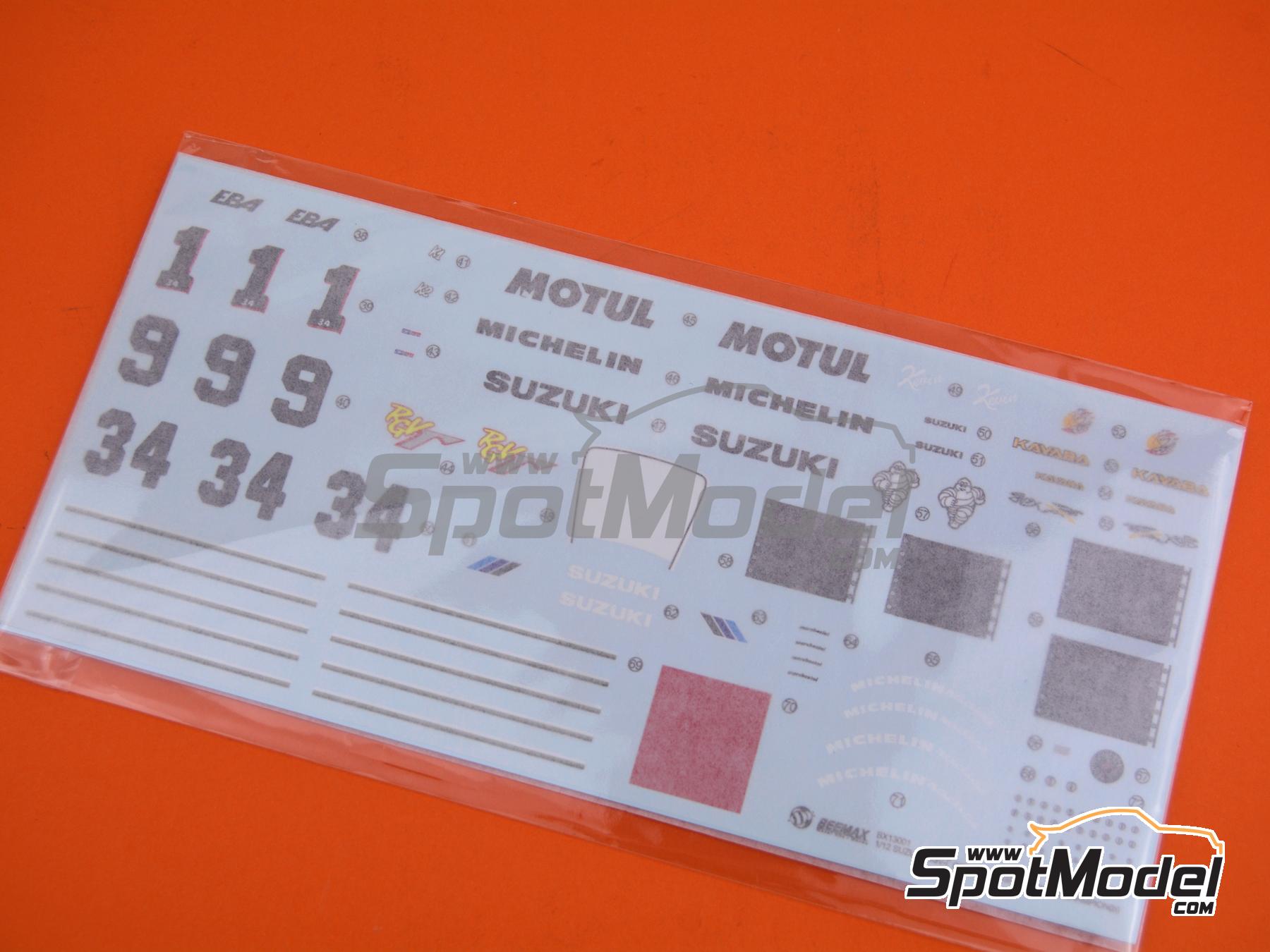 Image 34: Suzuki RGV500 XR79 Suzuki Team sponsored by Motul - Motorcycle World Championship 1993 | Motorbike scale model kit in 1/12 scale manufactured by Beemax Model Kits (ref. BX13001, also 4545782083811)