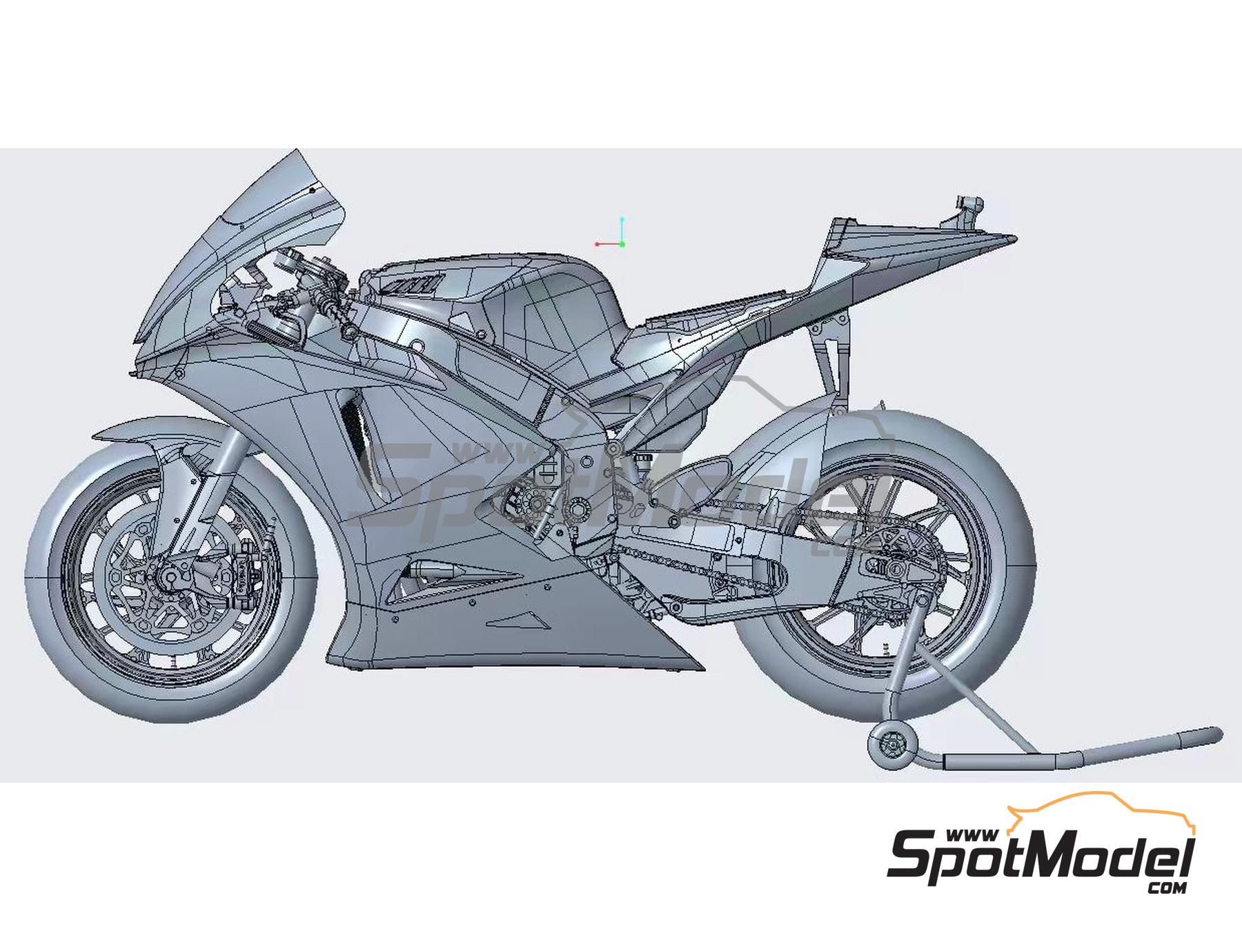Image 1: Yamaha YZR-M1 Equipo Tech 3 patrocinado por Dunlop - Campeonato del Mundo de Moto GP 2007 | Maqueta de moto en escala&nbsp;1/12 fabricado por Beemax Model Kits (ref.&nbsp;BX13002, tambien 4545782131895)