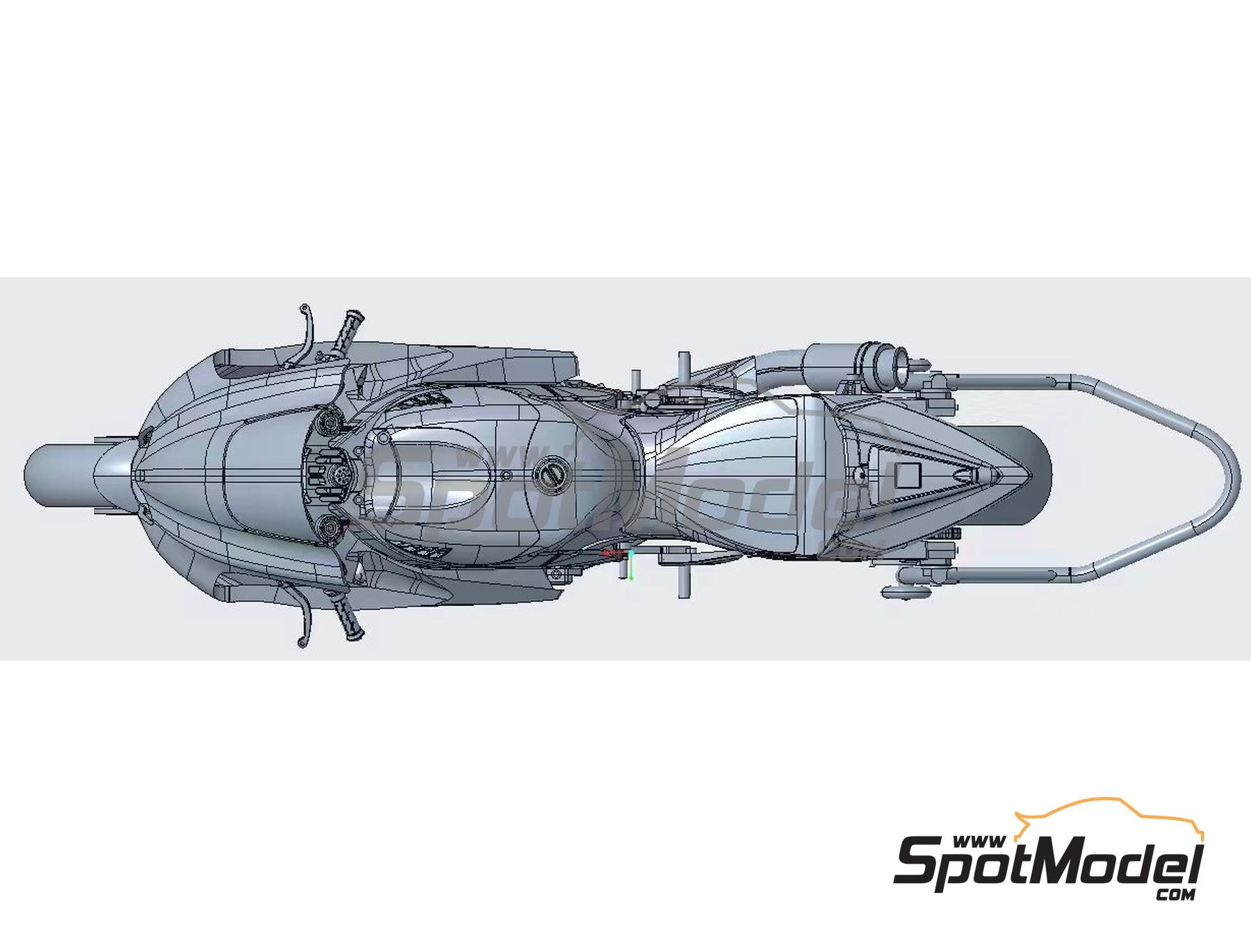 Image 3: Yamaha YZR-M1 Equipo Tech 3 patrocinado por Dunlop - Campeonato del Mundo de Moto GP 2007 | Maqueta de moto en escala&nbsp;1/12 fabricado por Beemax Model Kits (ref.&nbsp;BX13002, tambien 4545782131895)