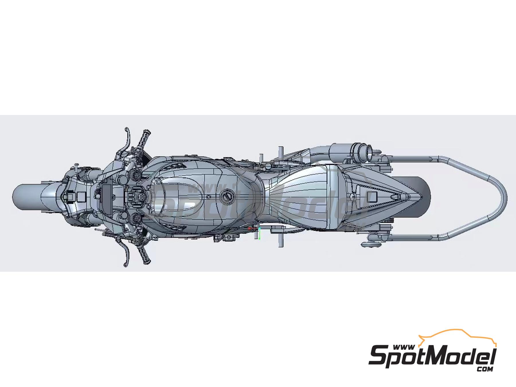 Image 5: Yamaha YZR-M1 Equipo Tech 3 patrocinado por Dunlop - Campeonato del Mundo de Moto GP 2007 | Maqueta de moto en escala&nbsp;1/12 fabricado por Beemax Model Kits (ref.&nbsp;BX13002, tambien 4545782131895)