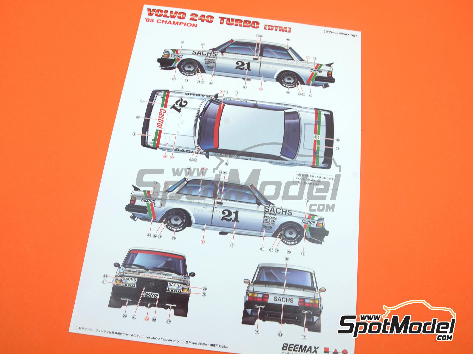 Beemax Model Kits BX24027: Car scale model kit 1/24 scale - Volvo 240 ...