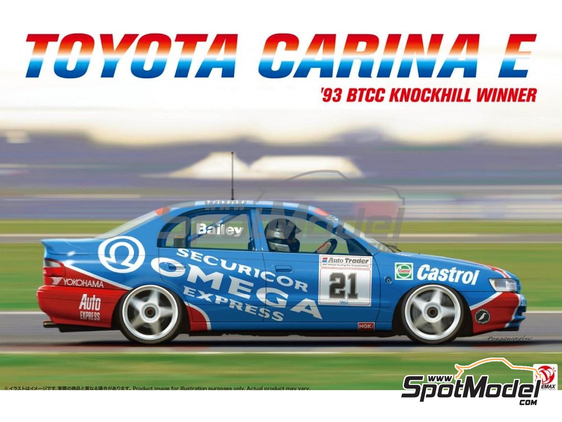 Image 1: Toyota Carina E ST191 Equipo Securicor Toyota patrocinado por Securicor Omega Express - Circuito de Knokinghill - Campeonato Ingl&eacute;s de Turismos BTCC 1993 | Maqueta de coche en escala&nbsp;1/24 fabricado por Beemax Model Kits (ref.&nbsp;BX24031, tambien 4545782086034)