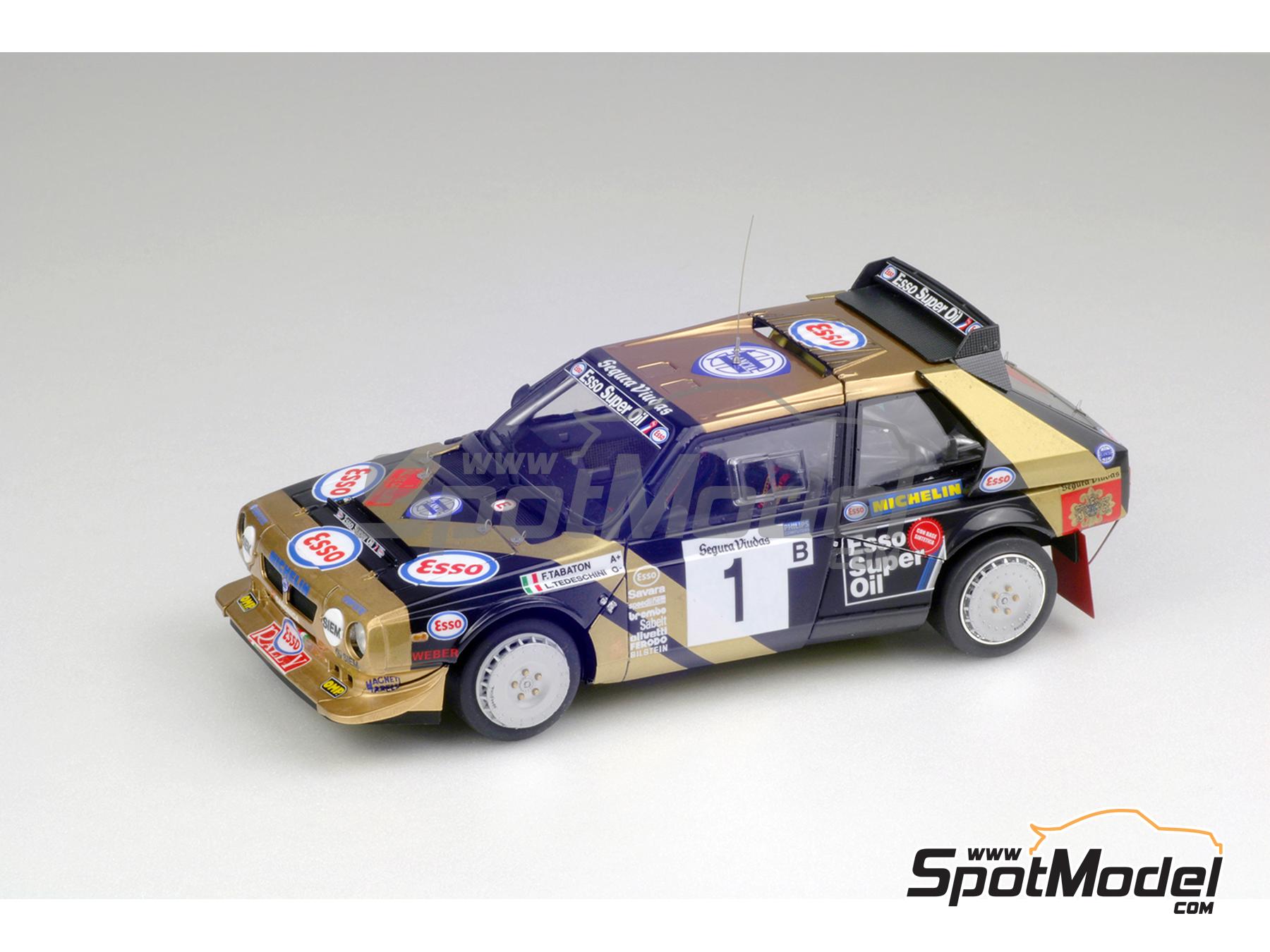 Image 2: Lancia Delta S4 Grupo B Equipo Scuderia Grifone patrocinado por Esso Super Oil - Rally Cataluña 1986 | Maqueta de coche en escala 1/24 fabricado por Beemax Model Kits (ref. BX24034, tambien 4545782082166)