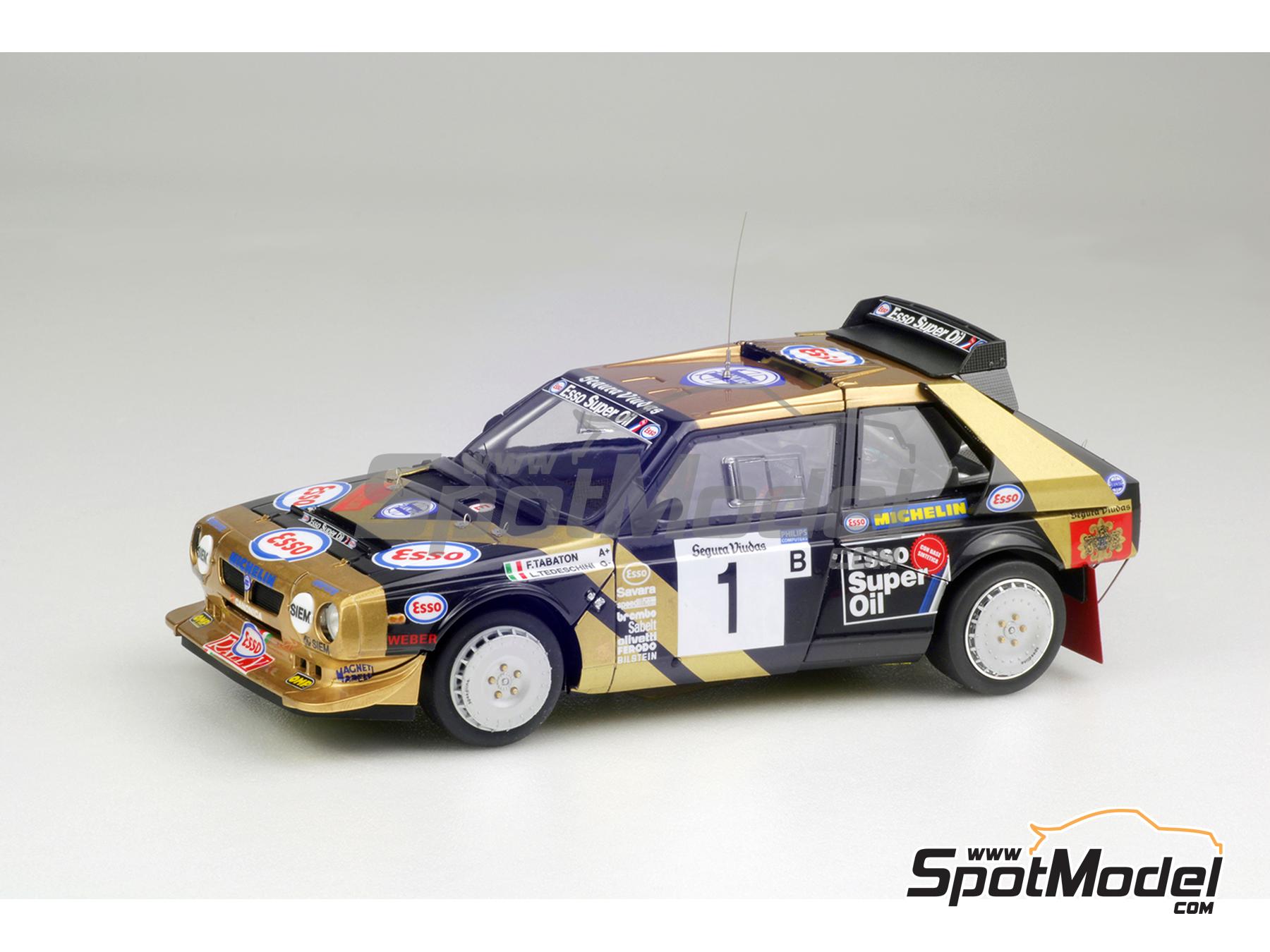 Image 4: Lancia Delta S4 Grupo B Equipo Scuderia Grifone patrocinado por Esso Super Oil - Rally Cataluña 1986 | Maqueta de coche en escala 1/24 fabricado por Beemax Model Kits (ref. BX24034, tambien 4545782082166)