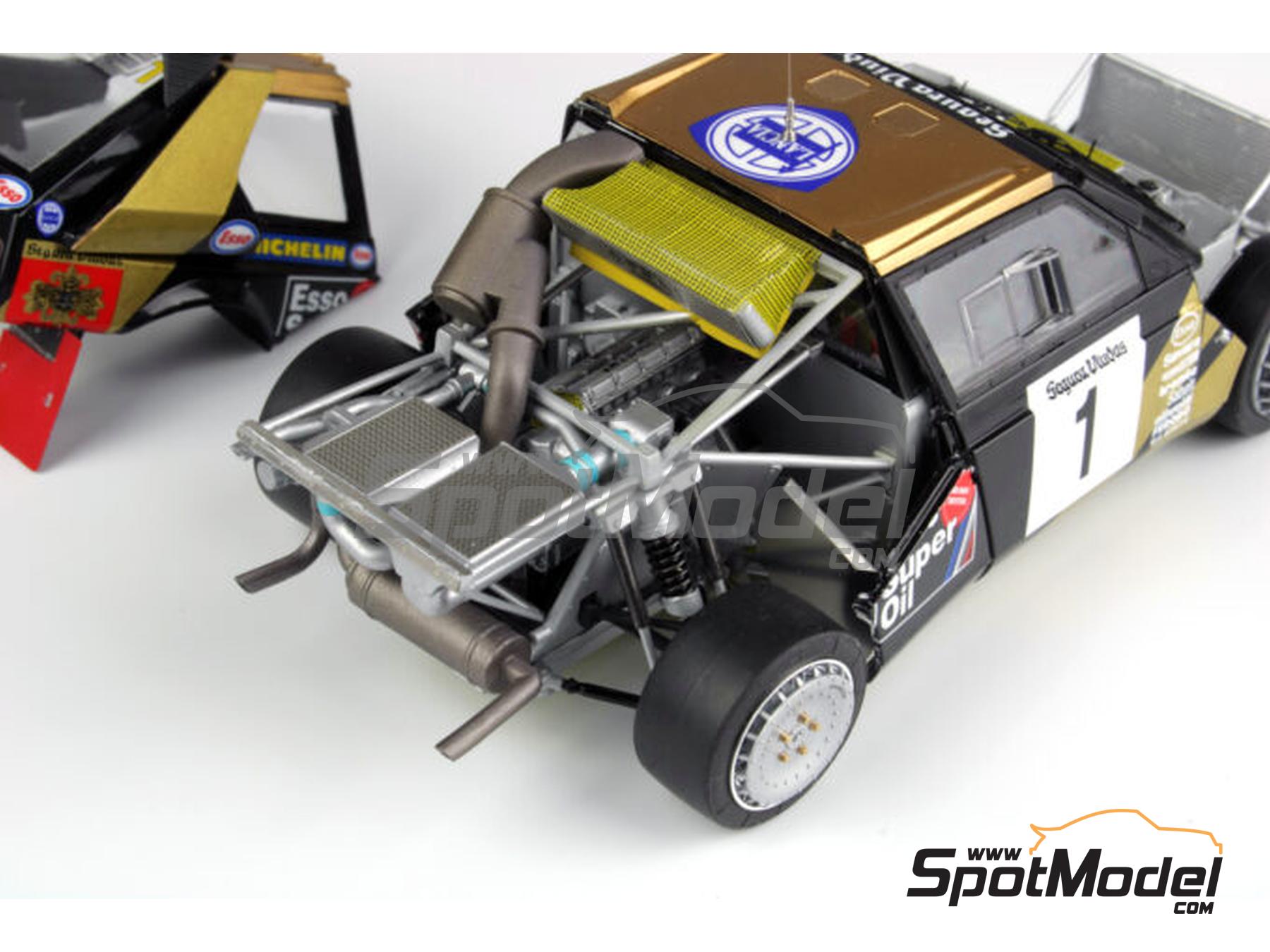 Image 9: Lancia Delta S4 Grupo B Equipo Scuderia Grifone patrocinado por Esso Super Oil - Rally Cataluña 1986 | Maqueta de coche en escala 1/24 fabricado por Beemax Model Kits (ref. BX24034, tambien 4545782082166)