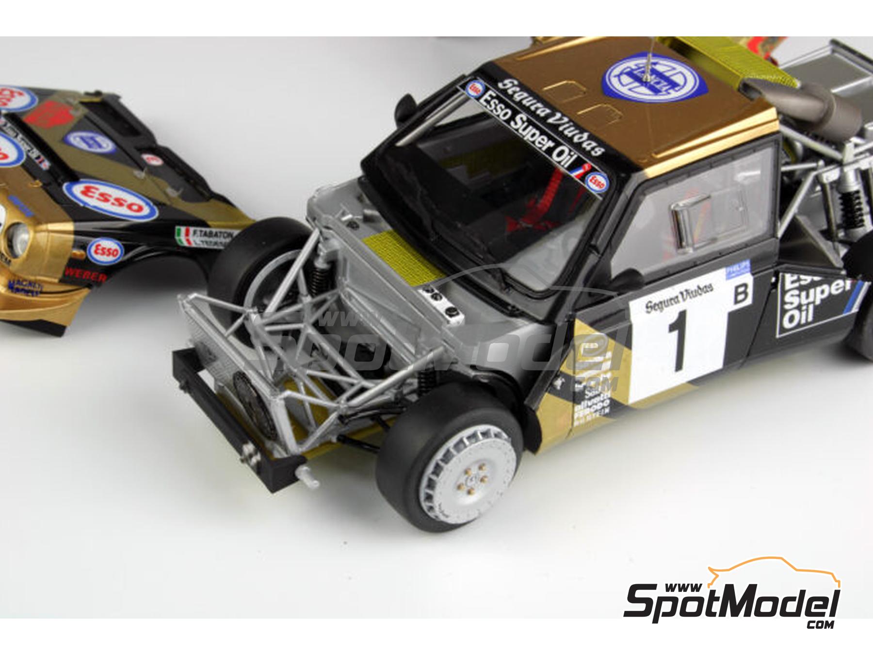 Image 10: Lancia Delta S4 Grupo B Equipo Scuderia Grifone patrocinado por Esso Super Oil - Rally Cataluña 1986 | Maqueta de coche en escala 1/24 fabricado por Beemax Model Kits (ref. BX24034, tambien 4545782082166)