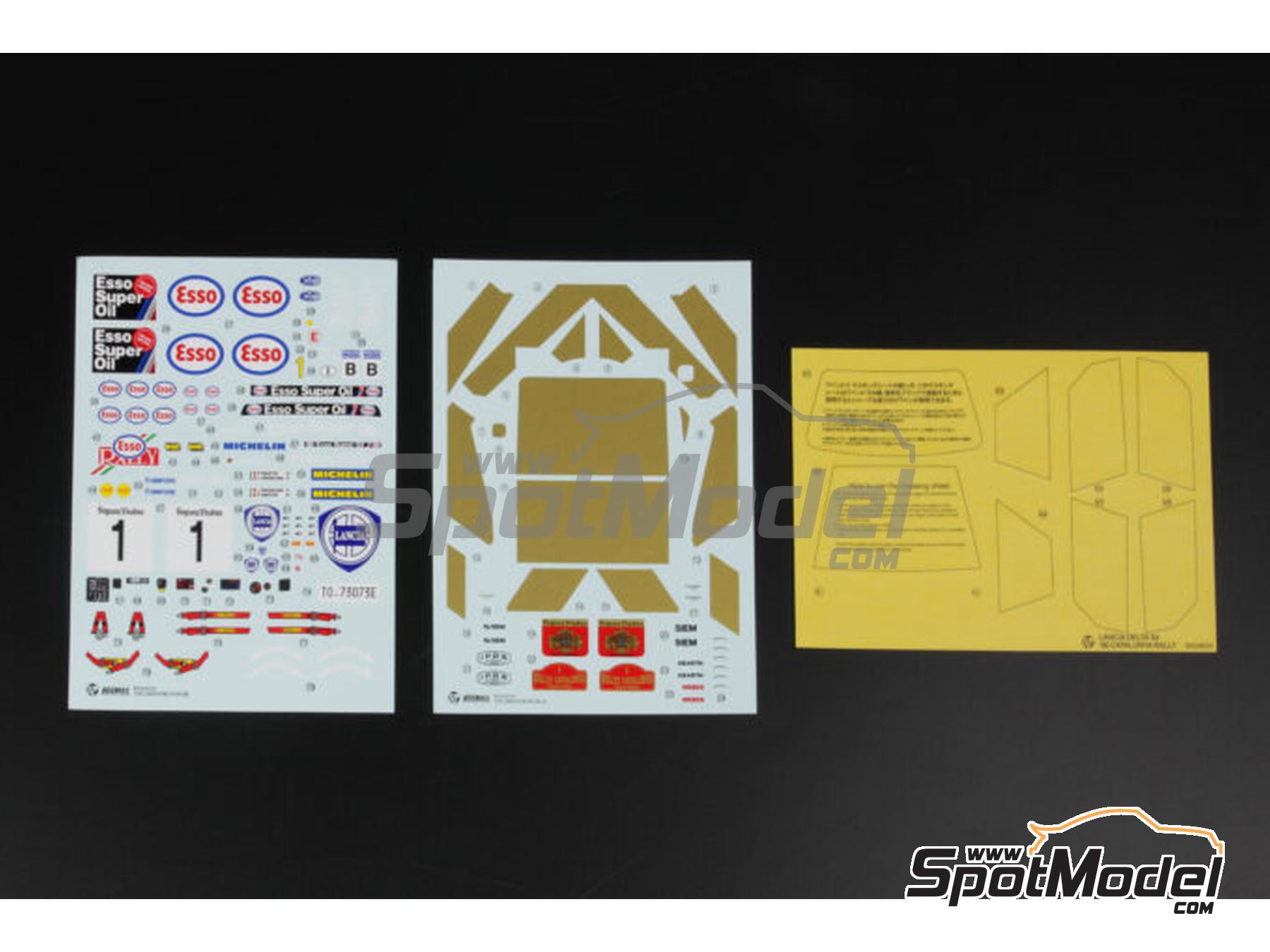 Image 11: Lancia Delta S4 Grupo B Equipo Scuderia Grifone patrocinado por Esso Super Oil - Rally Cataluña 1986 | Maqueta de coche en escala 1/24 fabricado por Beemax Model Kits (ref. BX24034, tambien 4545782082166)