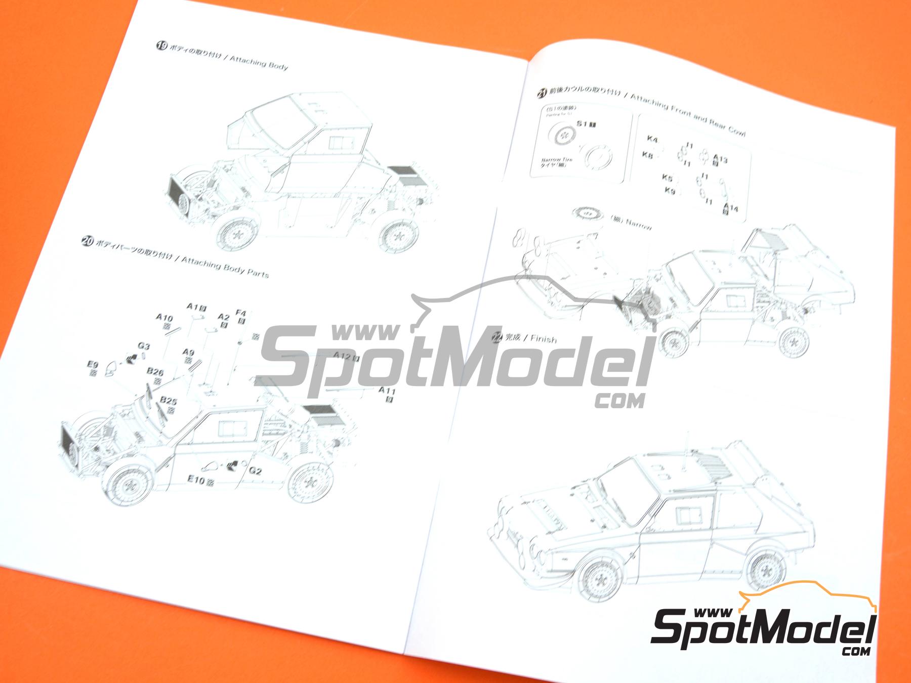 Image 25: Lancia Delta S4 Grupo B Equipo Scuderia Grifone patrocinado por Esso Super Oil - Rally Cataluña 1986 | Maqueta de coche en escala 1/24 fabricado por Beemax Model Kits (ref. BX24034, tambien 4545782082166)
