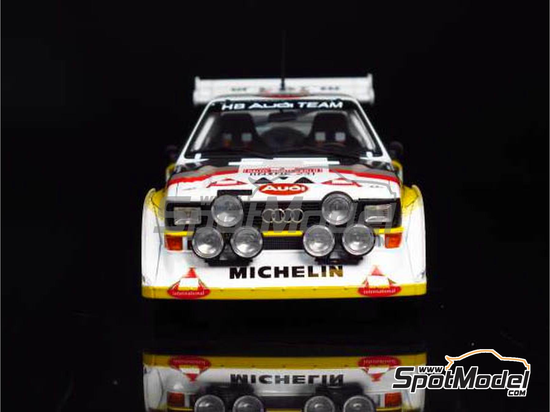 Image 2: Audi Sport Quattro S1 E2 Group B Audi Team Team sponsored by HB International - Monte Carlo Rally - Rallye Automobile de Monte-Carlo, Sanremo Rally 1985 and 1986 | Car scale model kit in 1/24 scale manufactured by Beemax Model Kits (ref.&nbsp;BX24035, also 4545782078398)