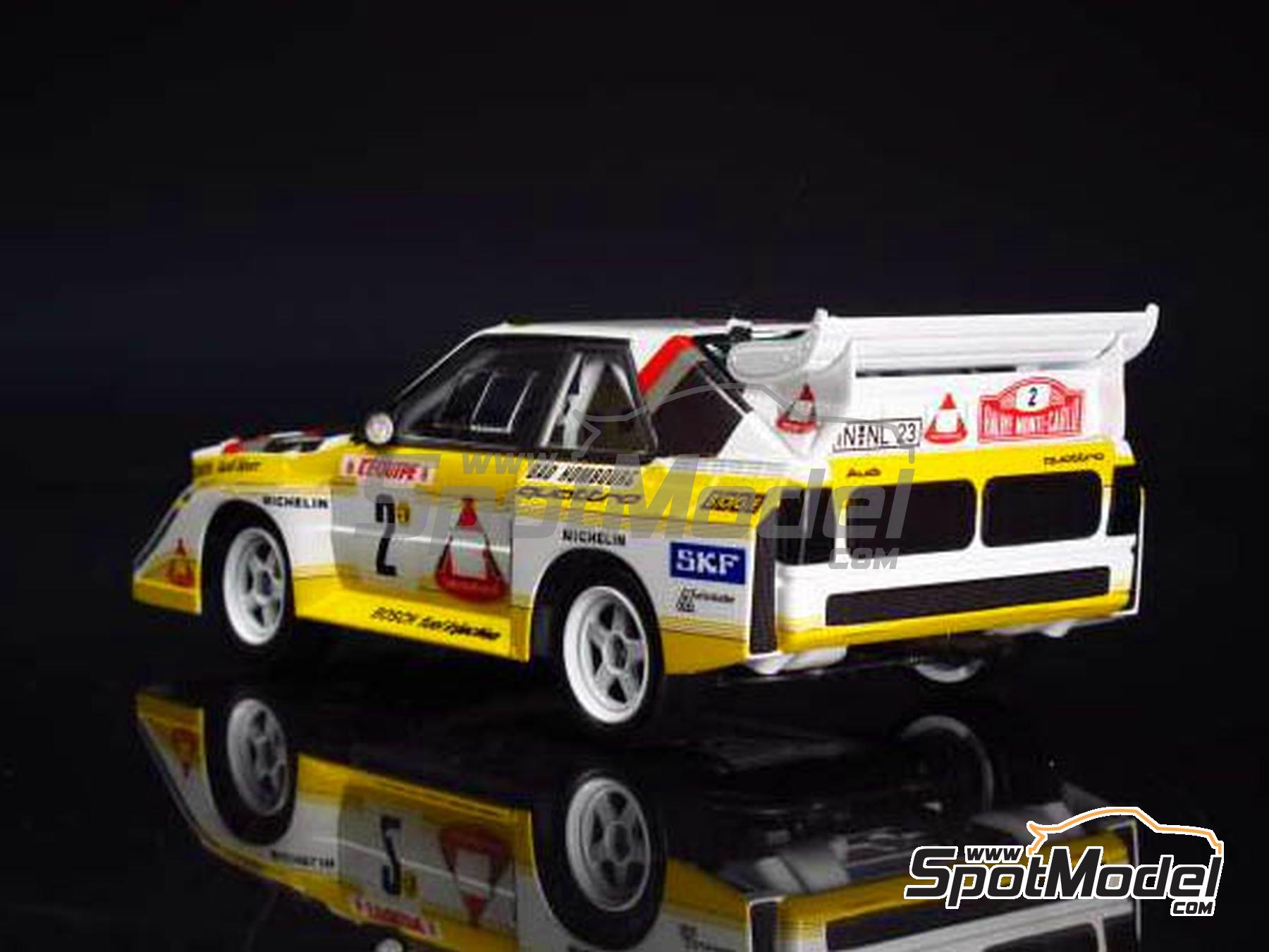 Image 3: Audi Sport Quattro S1 E2 Group B Audi Team Team sponsored by HB International - Monte Carlo Rally - Rallye Automobile de Monte-Carlo, Sanremo Rally 1985 and 1986 | Car scale model kit in 1/24 scale manufactured by Beemax Model Kits (ref.&nbsp;BX24035, also 4545782078398)