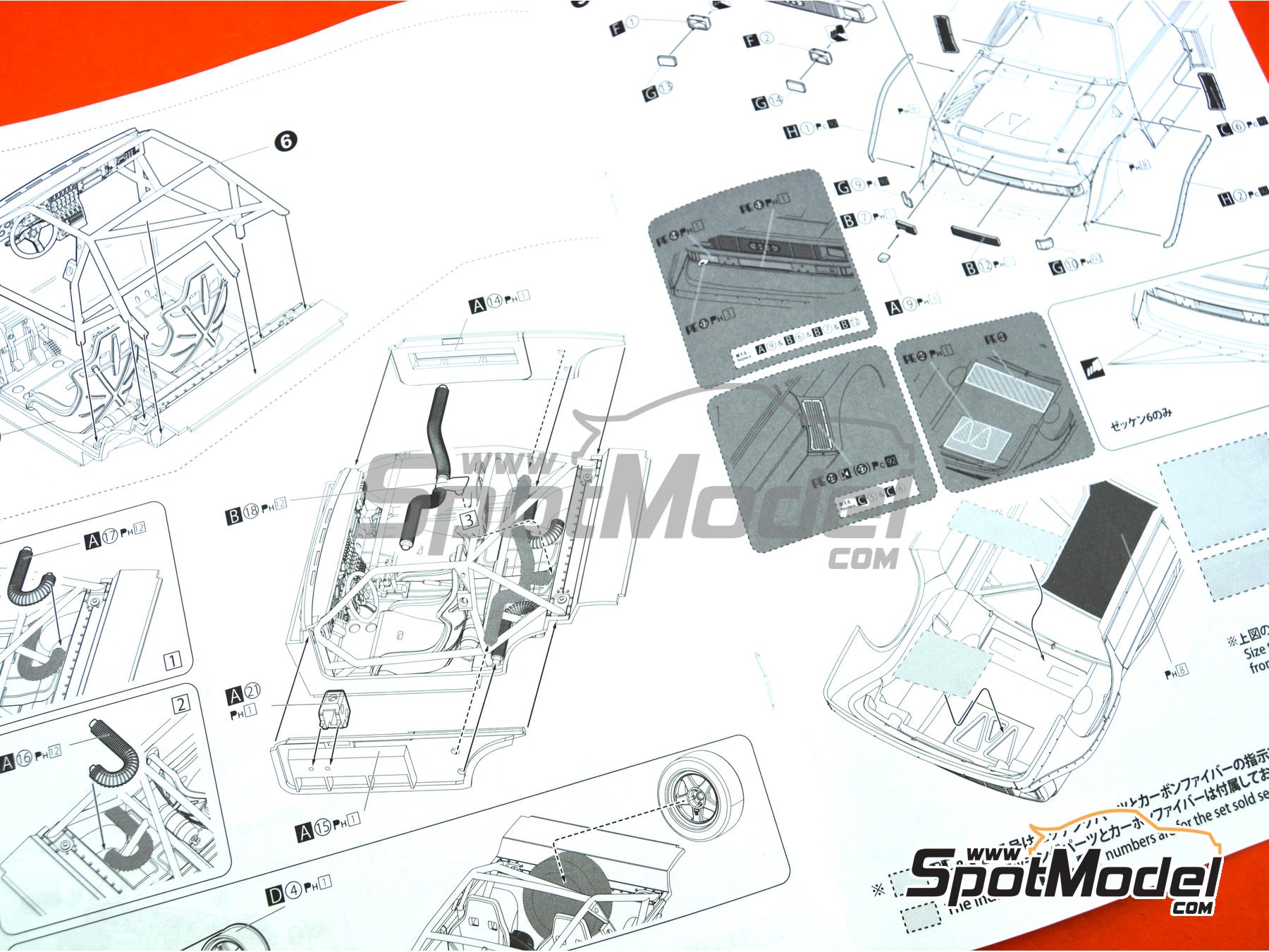 Image 23: Audi Sport Quattro S1 E2 Group B Audi Team Team sponsored by HB International - Monte Carlo Rally - Rallye Automobile de Monte-Carlo, Sanremo Rally 1985 and 1986 | Car scale model kit in 1/24 scale manufactured by Beemax Model Kits (ref.&nbsp;BX24035, also 4545782078398)