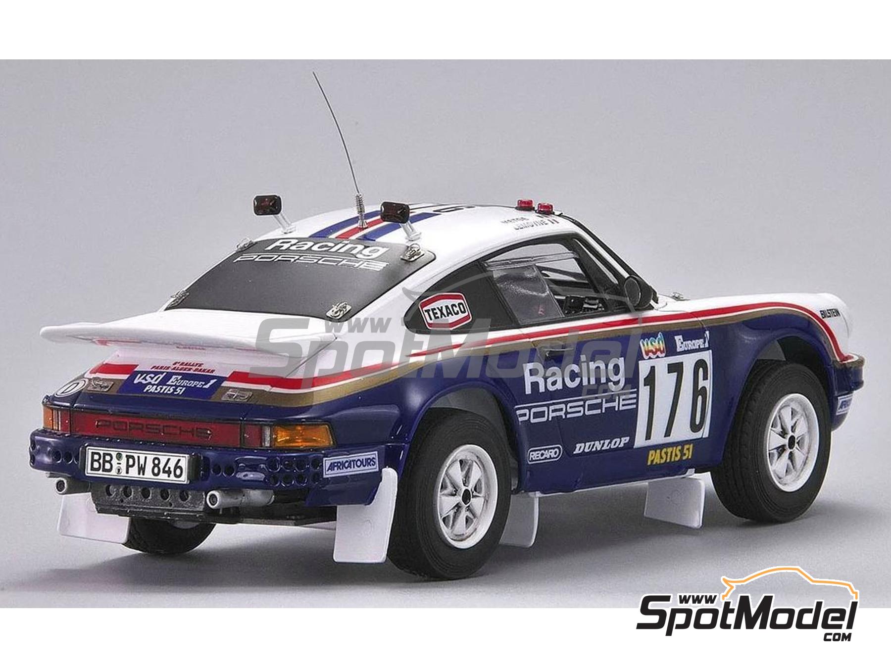 Image 2: Porsche 911 Carrera 3.2 4x4 sponsored by Rothmans - Paris Dakar Rally 1984 | Car scale model kit in 1/24 scale manufactured by Beemax Model Kits (ref.&nbsp;BX24038, also 4545782098921)