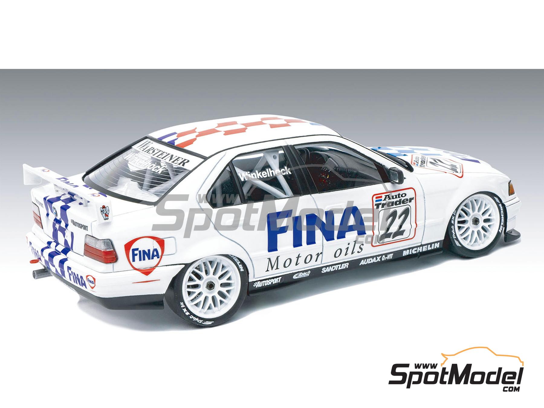 Image 3: BMW 320i E36 Equipo BMW Schnitzer patrocinado por Fina - Brands Hatch BTCC 1996 | Maqueta de coche en escala&nbsp;1/24 fabricado por Beemax Model Kits (ref.&nbsp;BX24045, tambien 4545782101669)