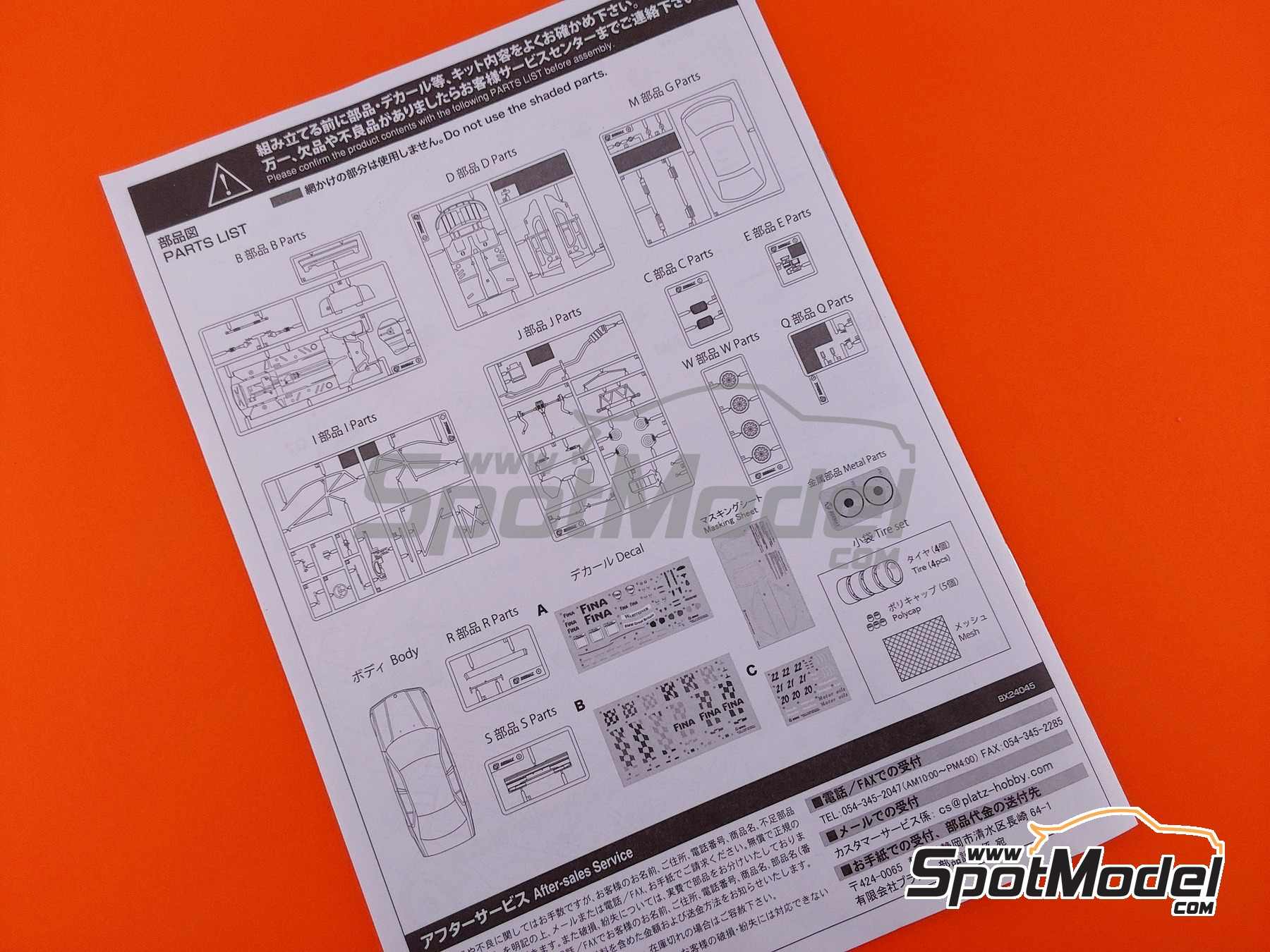 Image 9: BMW 320i E36 Equipo BMW Schnitzer patrocinado por Fina - Brands Hatch BTCC 1996 | Maqueta de coche en escala&nbsp;1/24 fabricado por Beemax Model Kits (ref.&nbsp;BX24045, tambien 4545782101669)