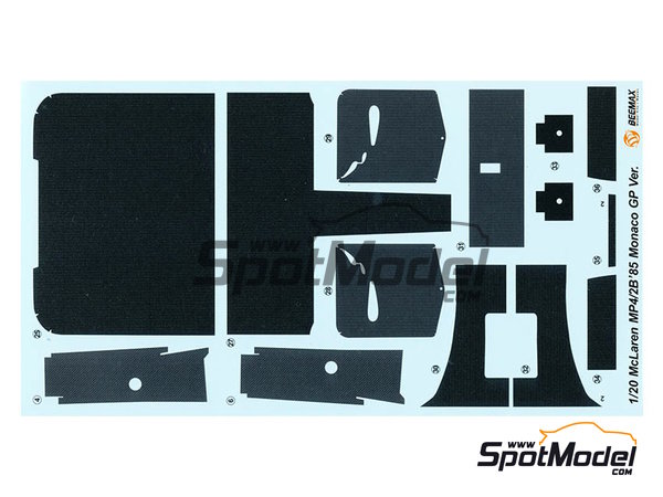 Image 3: McLaren TAG Porsche MP4/2B | Detail up set in 1/20 scale manufactured by Beemax Model Kits (ref. EX20001, also 4545782088977)