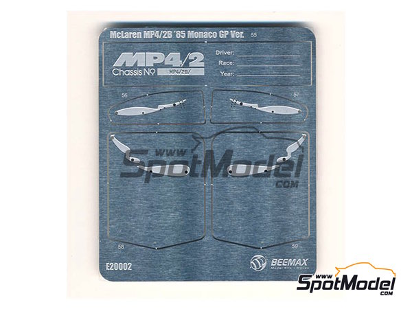 Image 5: McLaren TAG Porsche MP4/2B | Detail up set in 1/20 scale manufactured by Beemax Model Kits (ref. EX20001, also 4545782088977)