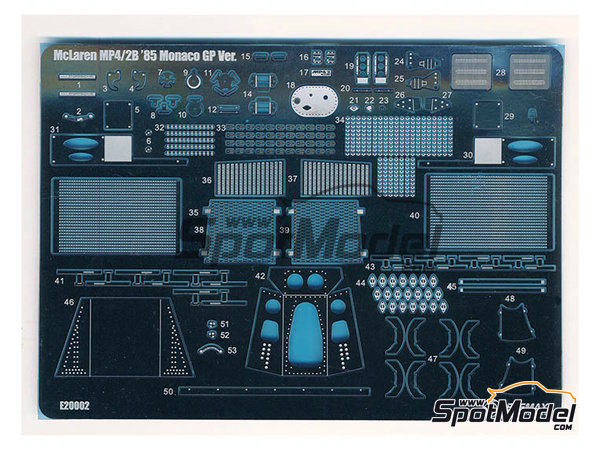 Image 6: McLaren TAG Porsche MP4/2B | Detail up set in 1/20 scale manufactured by Beemax Model Kits (ref. EX20001, also 4545782088977)