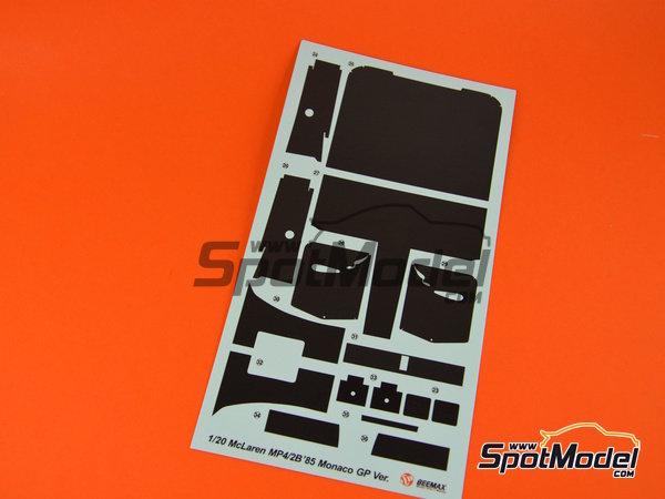 Image 23: McLaren TAG Porsche MP4/2B | Detail up set in 1/20 scale manufactured by Beemax Model Kits (ref. EX20001, also 4545782088977)