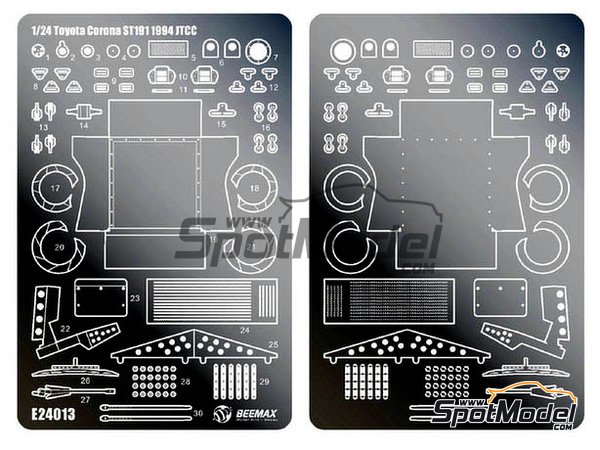 Image 1: Toyota Corona ST191 | Detail up set in 1/24 scale manufactured by Beemax Model Kits (ref.&nbsp;E24013)