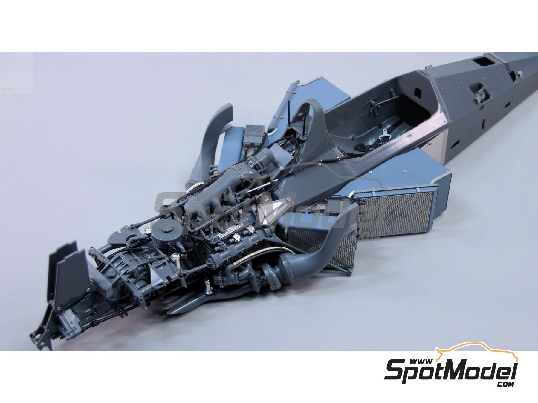 Image 7: McLaren Honda MP4/4 - Monaco Formula 1 Grand Prix 1988 | Detail up set in 1/12 scale manufactured by Beemax Model Kits (ref.&nbsp;EX12002, also 4545782118384 and BEE-E12002)