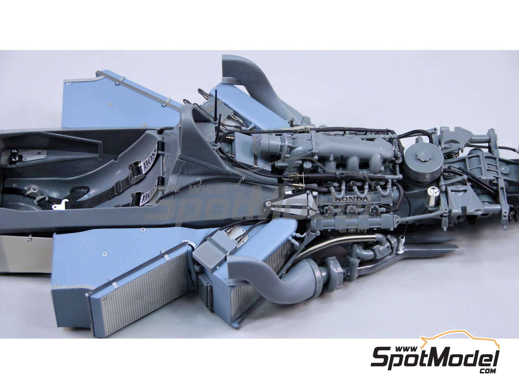 Image 10: McLaren Honda MP4/4 - Monaco Formula 1 Grand Prix 1988 | Detail up set in 1/12 scale manufactured by Beemax Model Kits (ref.&nbsp;EX12002, also 4545782118384 and BEE-E12002)