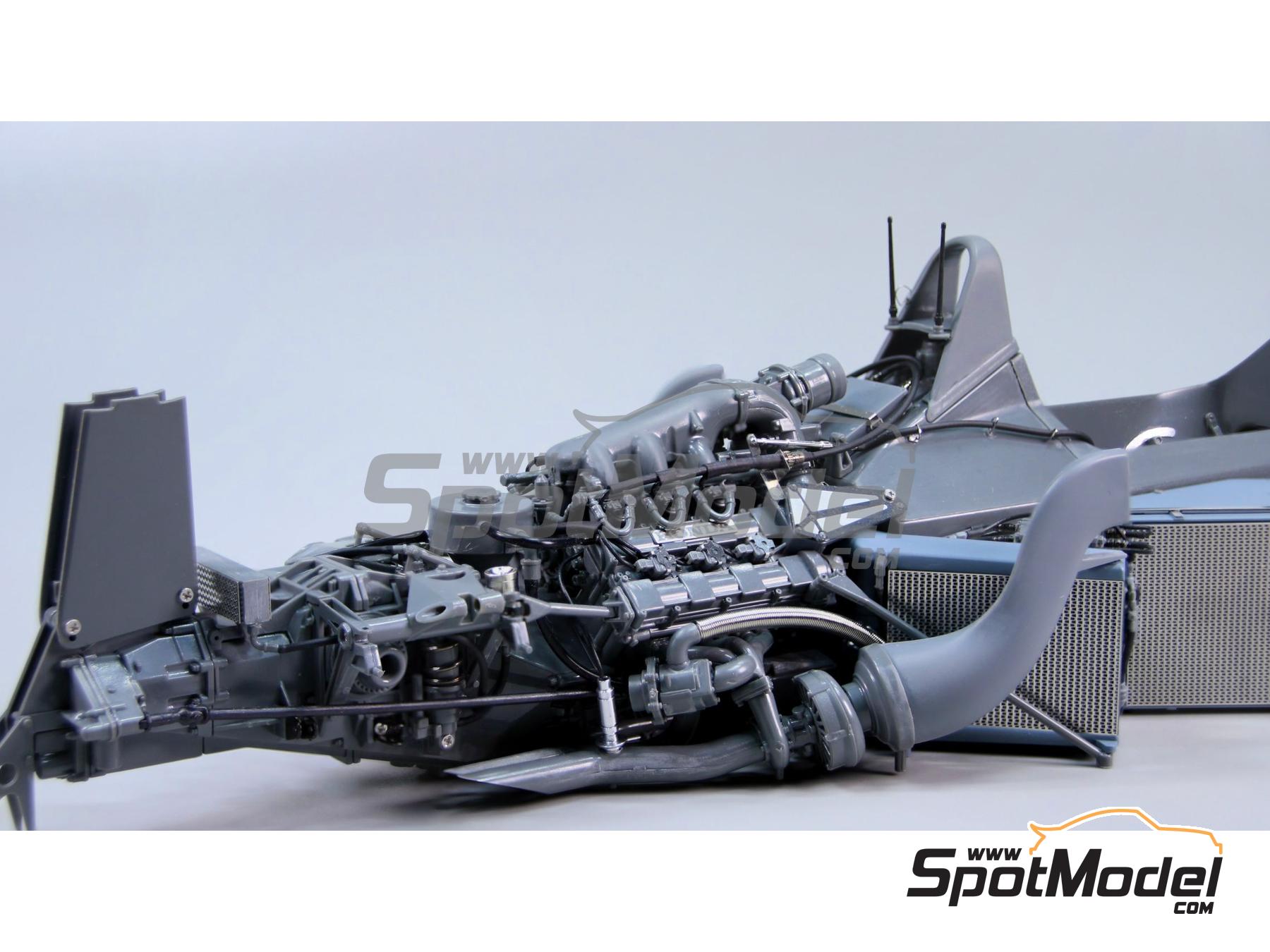 Image 13: McLaren Honda MP4/4 - Monaco Formula 1 Grand Prix 1988 | Detail up set in 1/12 scale manufactured by Beemax Model Kits (ref.&nbsp;EX12002, also 4545782118384 and BEE-E12002)