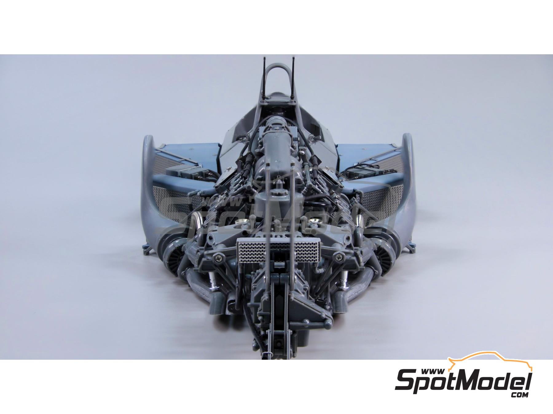 Image 16: McLaren Honda MP4/4 - Monaco Formula 1 Grand Prix 1988 | Detail up set in 1/12 scale manufactured by Beemax Model Kits (ref.&nbsp;EX12002, also 4545782118384 and BEE-E12002)
