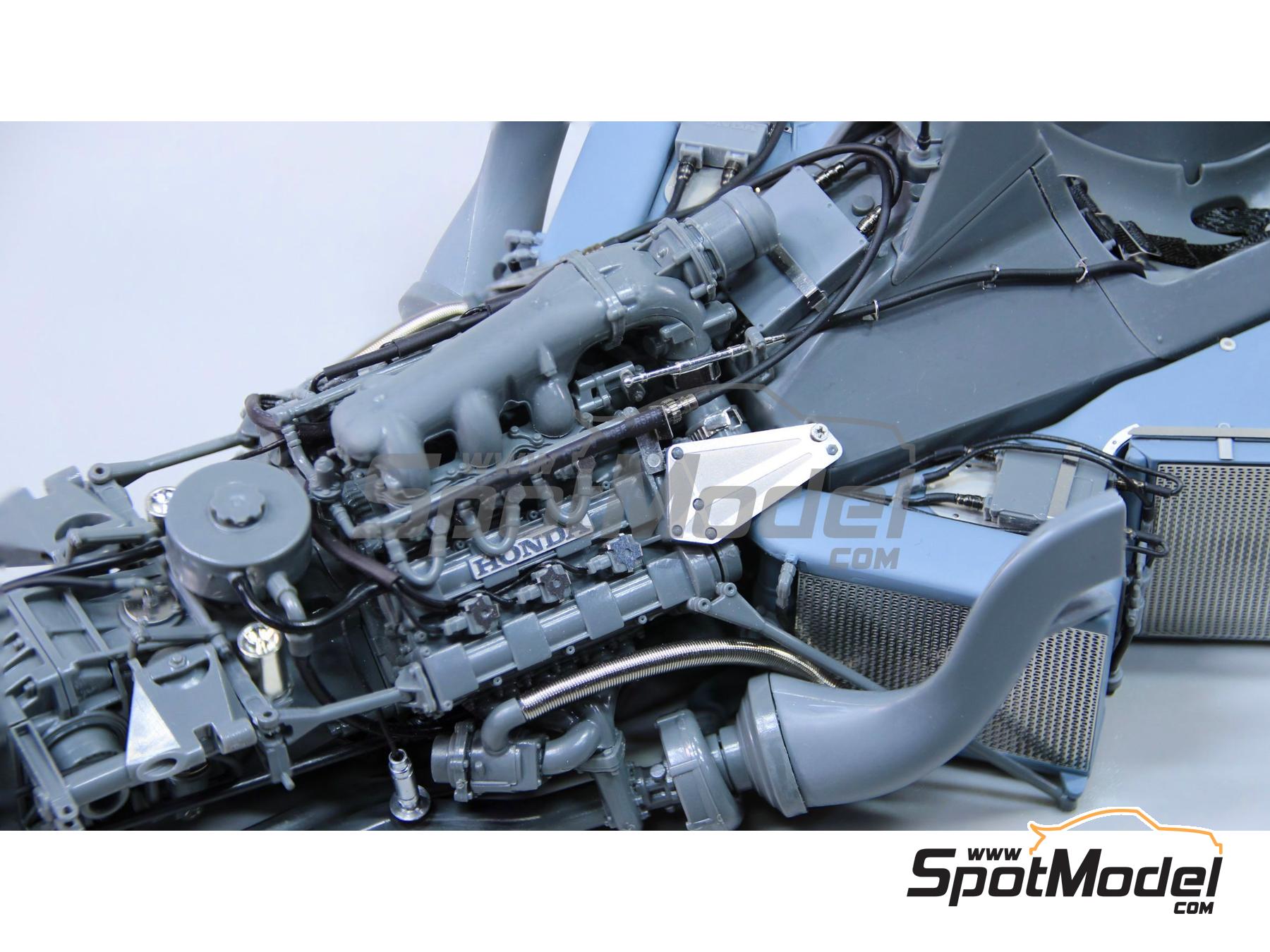 Image 17: McLaren Honda MP4/4 - Monaco Formula 1 Grand Prix 1988 | Detail up set in 1/12 scale manufactured by Beemax Model Kits (ref.&nbsp;EX12002, also 4545782118384 and BEE-E12002)