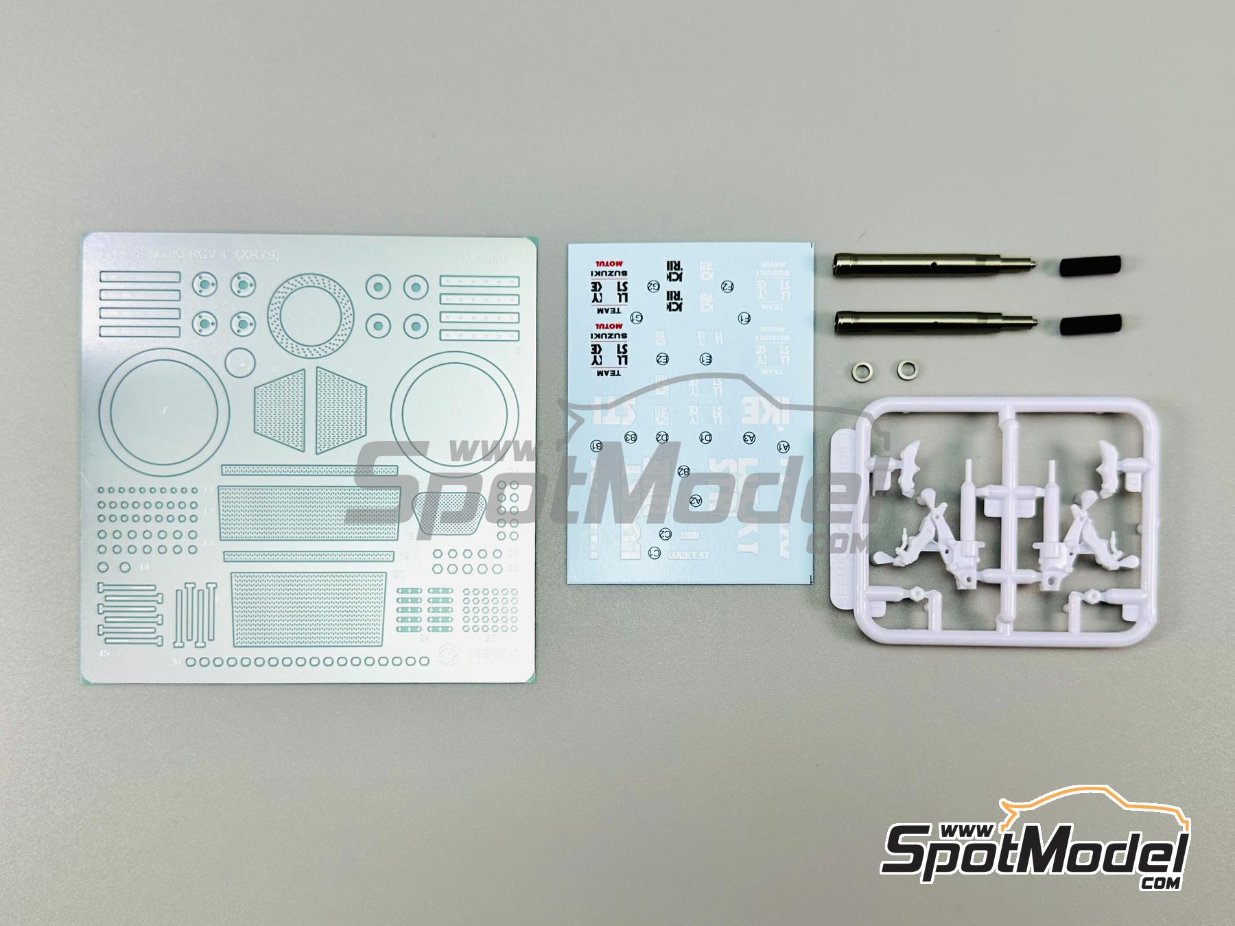 Image 5: Suzuki RGV500 - World Championship 1993 | Detail up set in 1/12 scale manufactured by Beemax Model Kits (ref.&nbsp;EX13001, also 4545782111545)