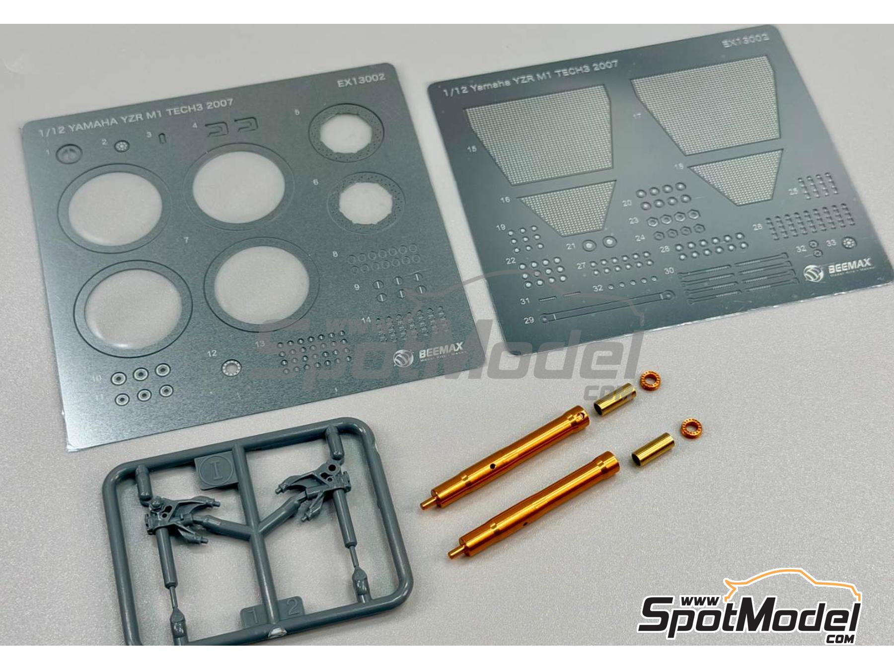 Image 6: Yamaha YZR-M1 -  2007 | Detail up set in 1/12 scale manufactured by Beemax Model Kits (ref.&nbsp;EX13002, also 4545782131901)