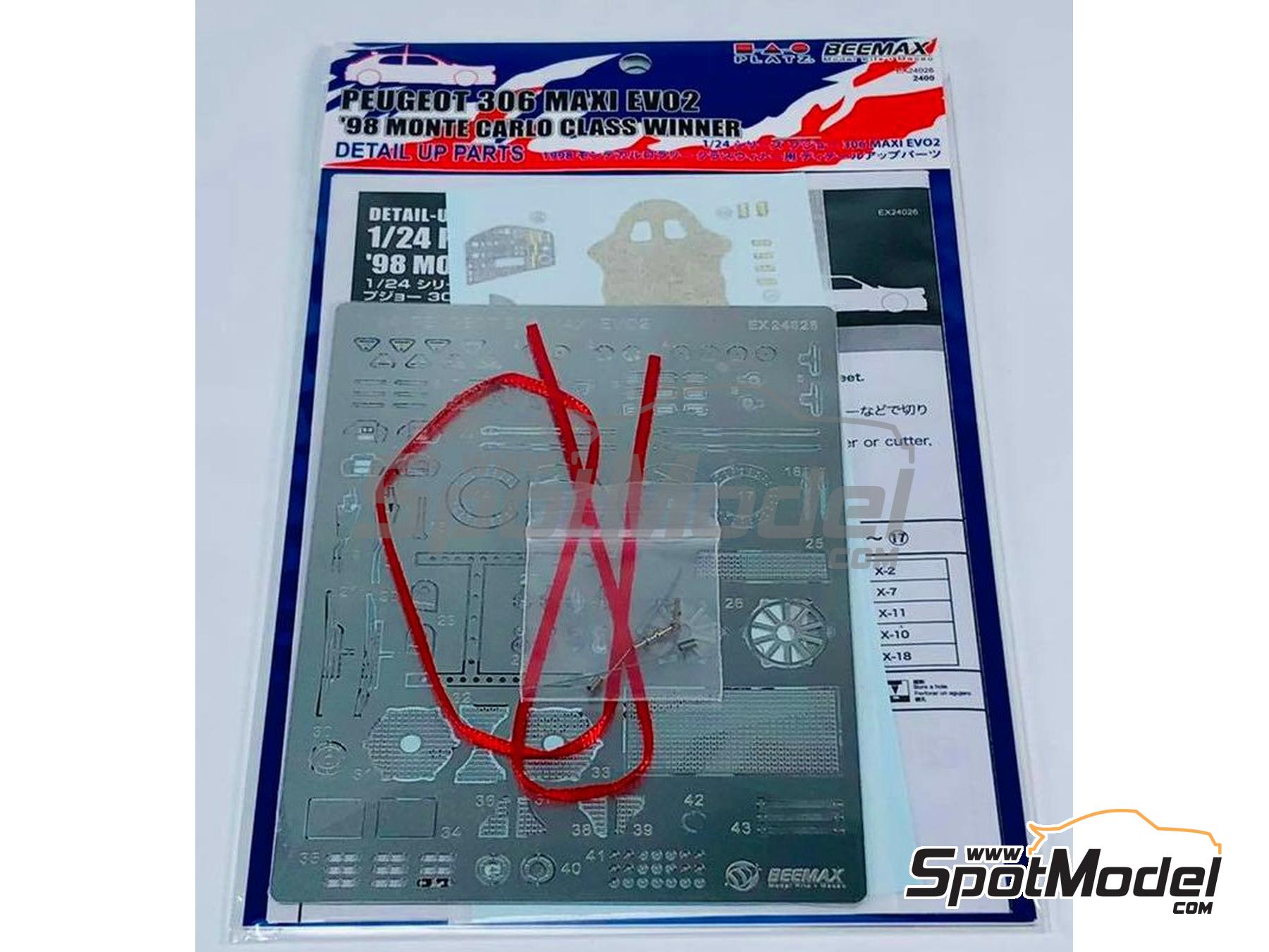 Image 1: Peugeot 306 Maxi Evo 2 | Set de mejora y detallado en escala&nbsp;1/24 fabricado por Beemax Model Kits (ref.&nbsp;EX24026, tambien 4545782078879)