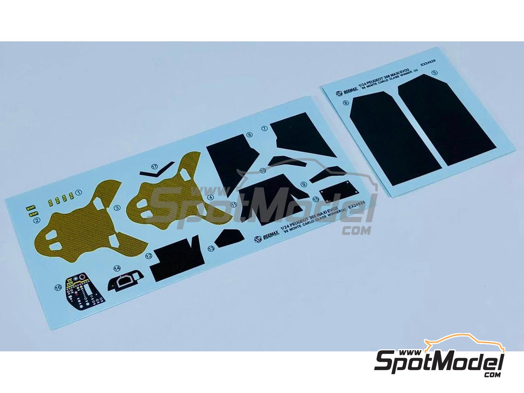 Image 3: Peugeot 306 Maxi Evo 2 | Set de mejora y detallado en escala&nbsp;1/24 fabricado por Beemax Model Kits (ref.&nbsp;EX24026, tambien 4545782078879)